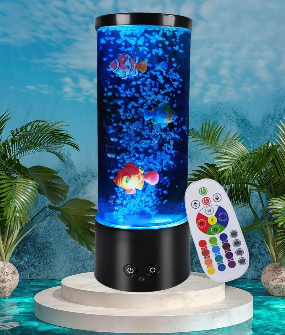 ORDERSOON Fish Lamp Bubble Fish Lamp Gift for Kids Men Women Home Decoration for Room Mood Night Light for Relaxing
