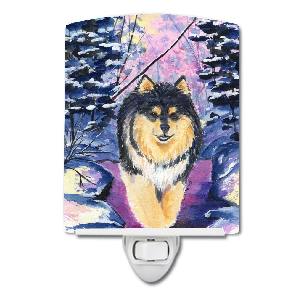 Caroline'S Treasures Finnish Lapphund Night Light, 6X4 Ceramic, Multicolor Decor