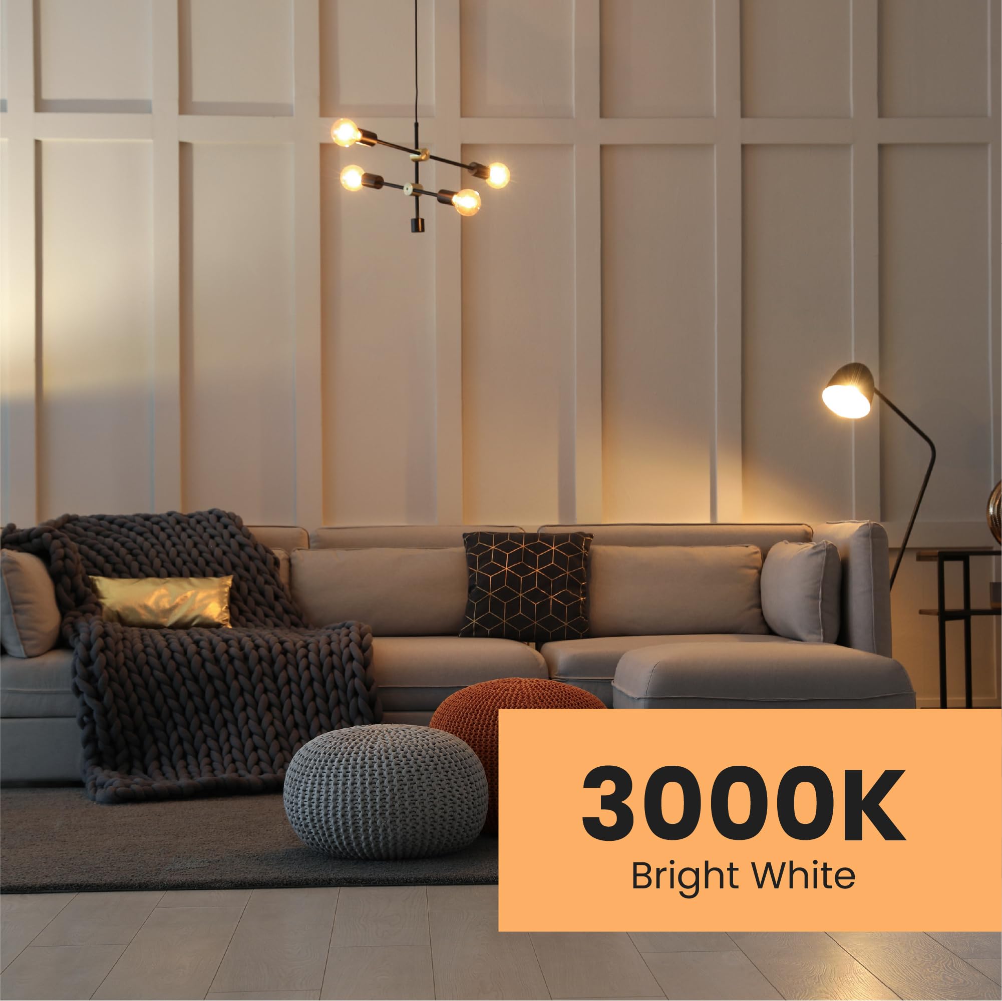 Feit Electric Led Clear A19 Medium Base Light Bulb - 40W Equivalent - 15 Year Life - 450 Lumen - 3000K Bright White - Dimmable |