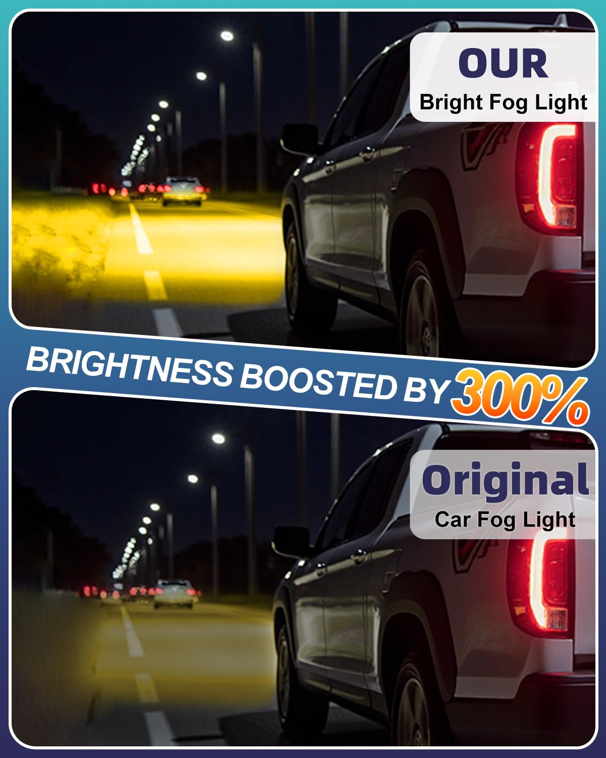 nsautolighting L1B LED Fog Light Bulbs - Super Bright 3200K Amber Yellow, 4500LM, Plug and Play for 2021+ Honda Models (2Pcs