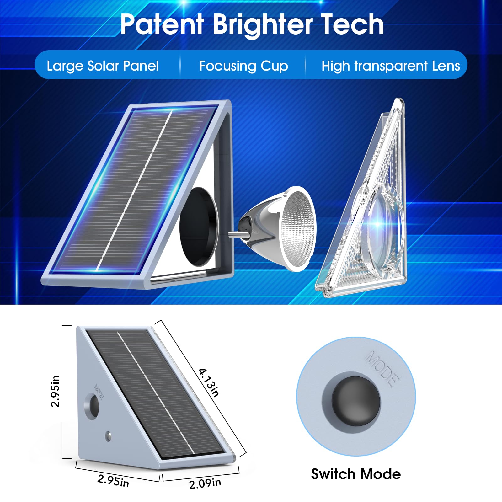 Eyrosa 12 Pack Solar Step Lights, 10 Modes, Outdoor Waterproof Ip67, Decor For Stair, Deck, Garden, Yard, Porch, Patio, Gray