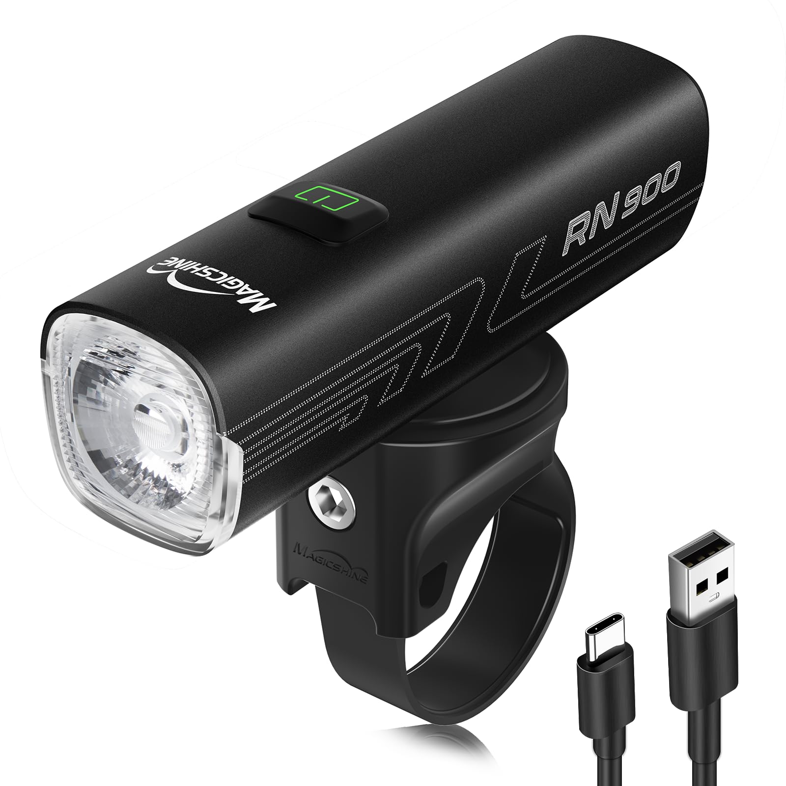 Magicshine RN 900 2.0 Bike Lights, 900Lumen with Anti-Glare Beam, USB-C Rechargeable IPX7 Waterproof Front Light for Safe Night 