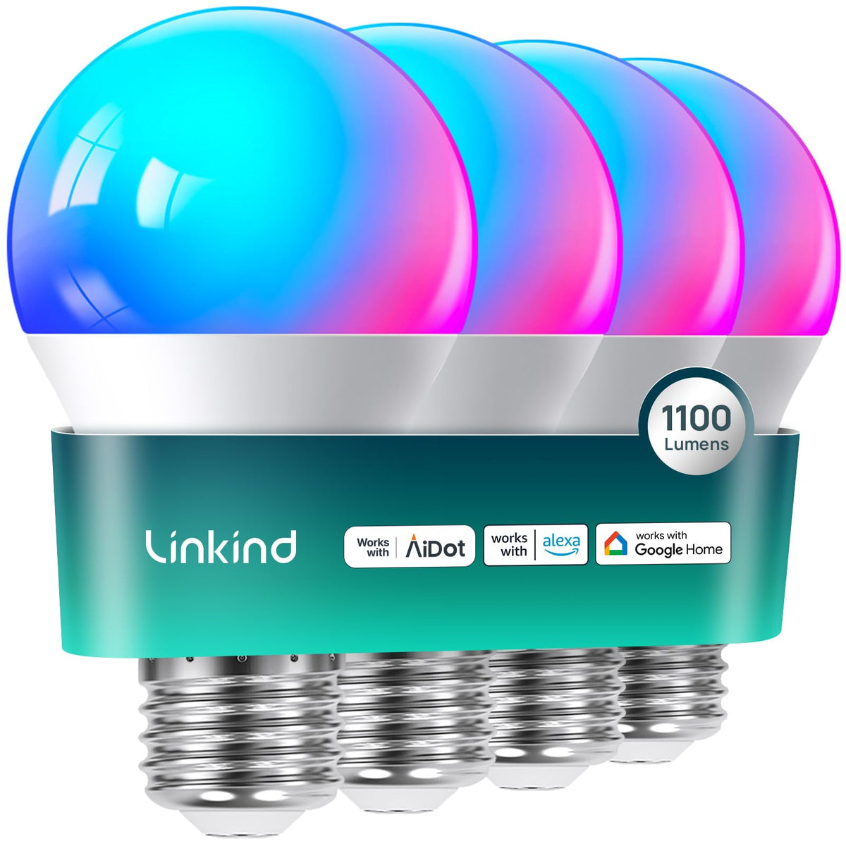 Linkind Led Bulbs Linkind Smart Light Bulbs, 1100LM (75W Equivalent) Smart Bulb, Work ...