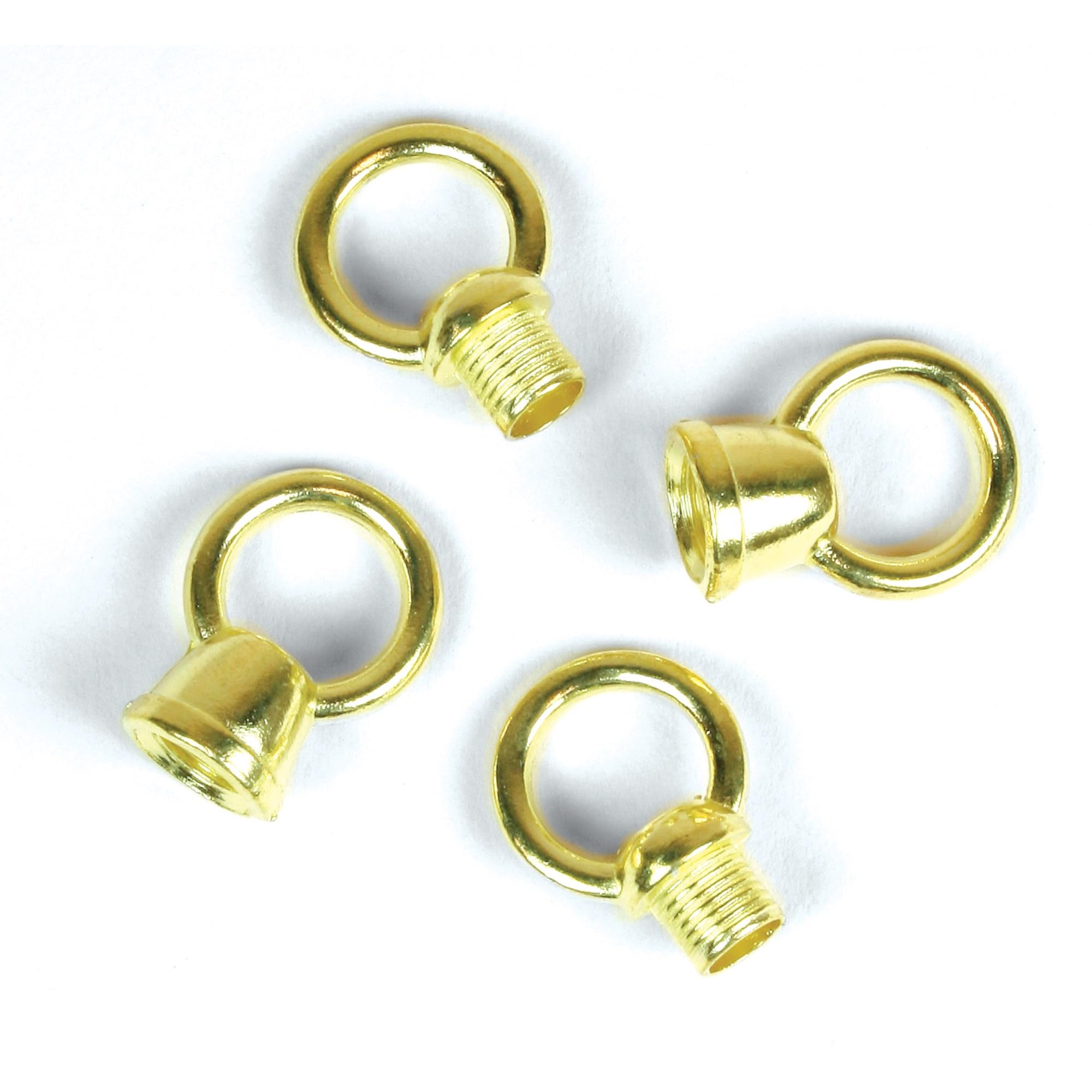 Jandorf Loops Brass Components, 4 Count, Model 60243, Brass Finish