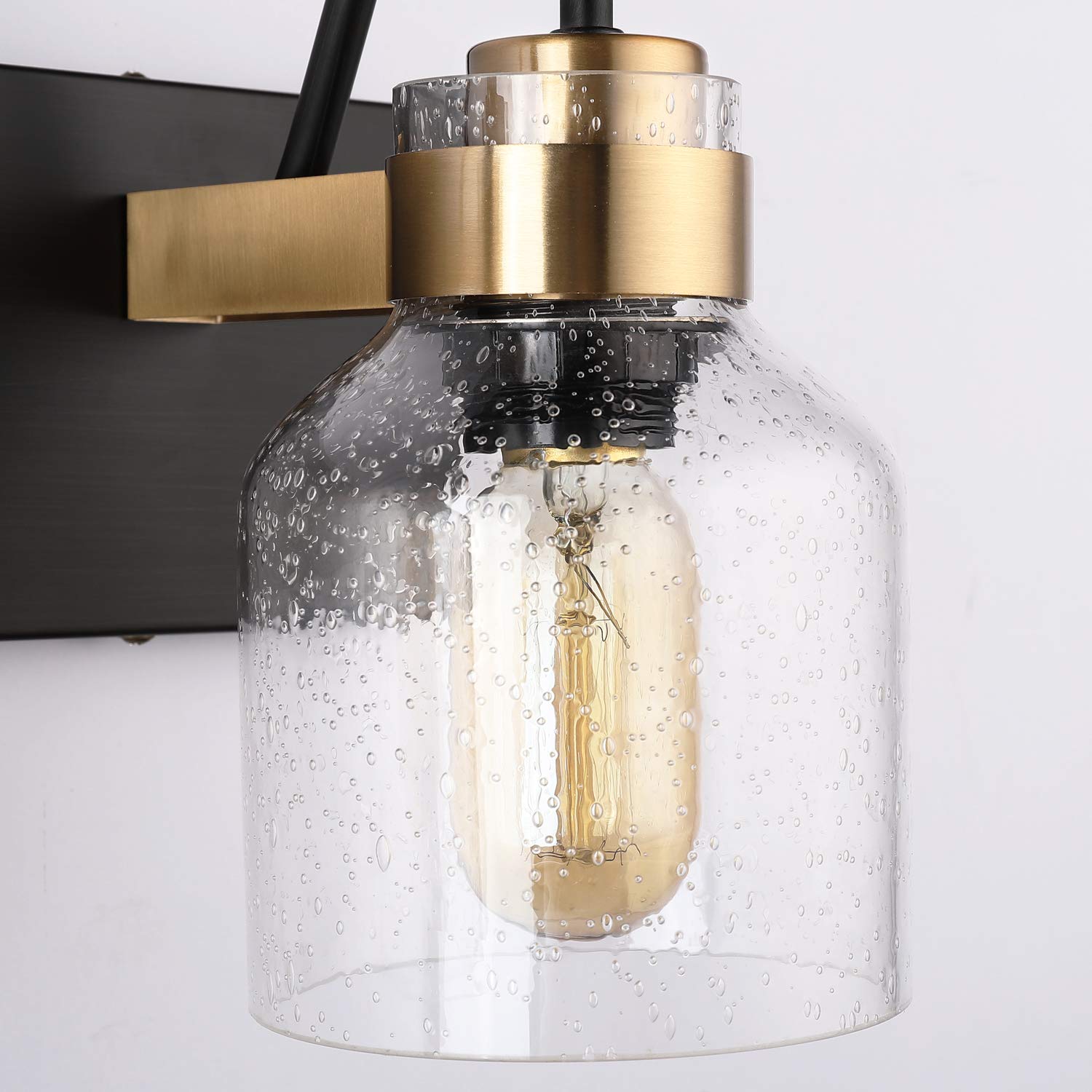 PRESDE Vintage Bathroom Vanity Lighting - 4-Light Oil Rubbed Bronze Metal Fixtures for Over Mirror