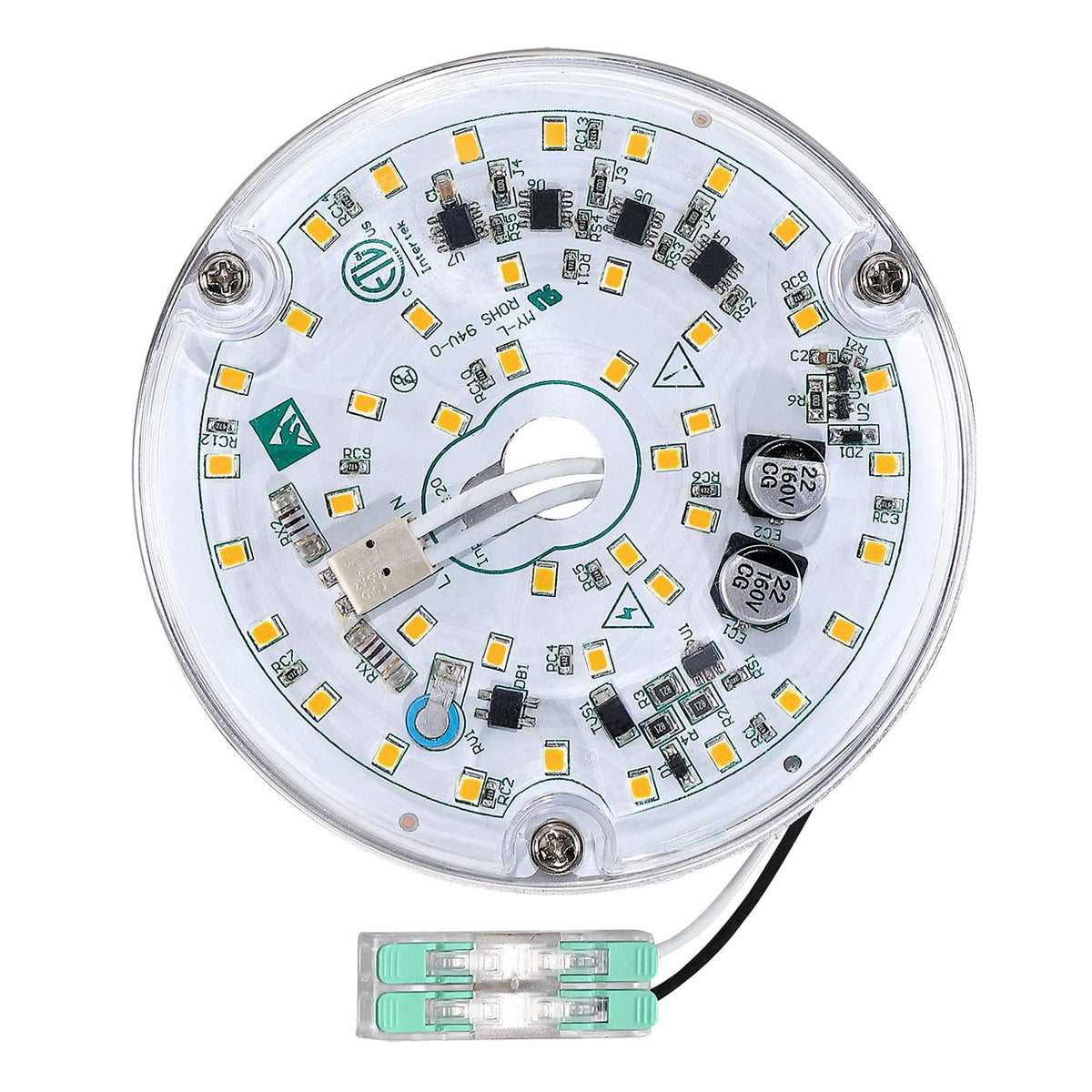 4 inch Ceiling Fan LED Light Replacement 3000K, 18W 2000LM LED Retrofit Kit, LED Ceiling Fan Light Kit, Round LED Light Engine f