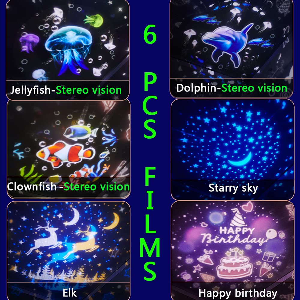 Kelahouse Ocean Star Sky Night Light Projector, 360° Rotating Galaxy Lamp For Kids