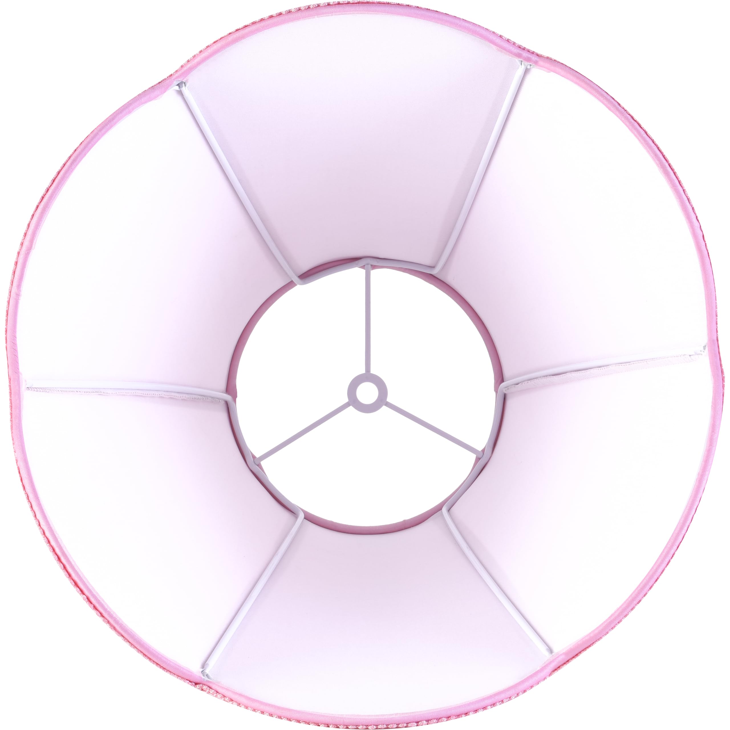 Go&So Pink Lamp Shade Medium Scalloped Lamp Shade,6''Top X 13''Bottom X 10.6''Vertical Height (Spider),Edge Petal Braid Bell Lam