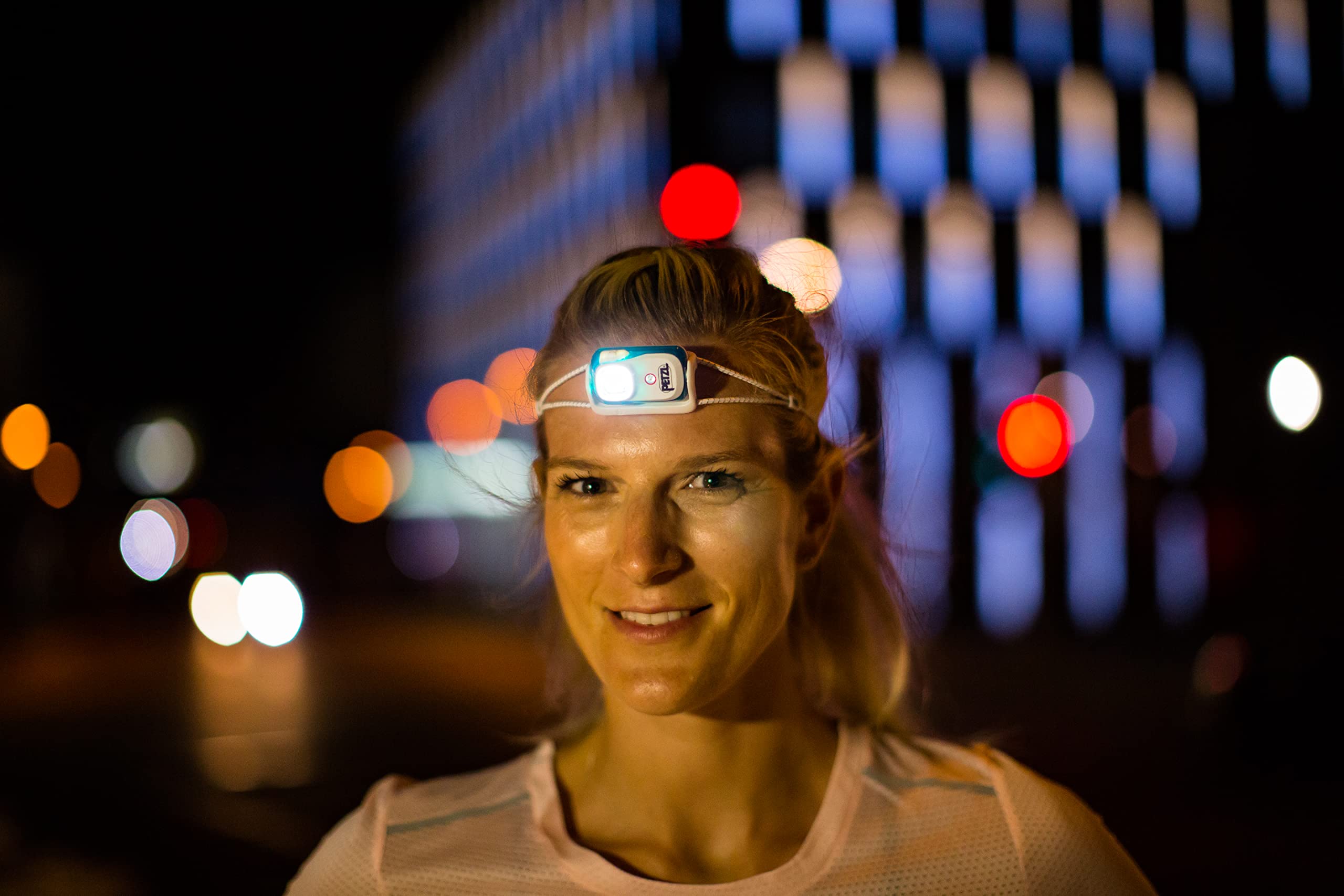 PETZL Bindi Headlamp - 200 Lumen Ultra-Compact Rechargeable Light - White - E102AA02 - Ideal for Everyday Athletic Activities