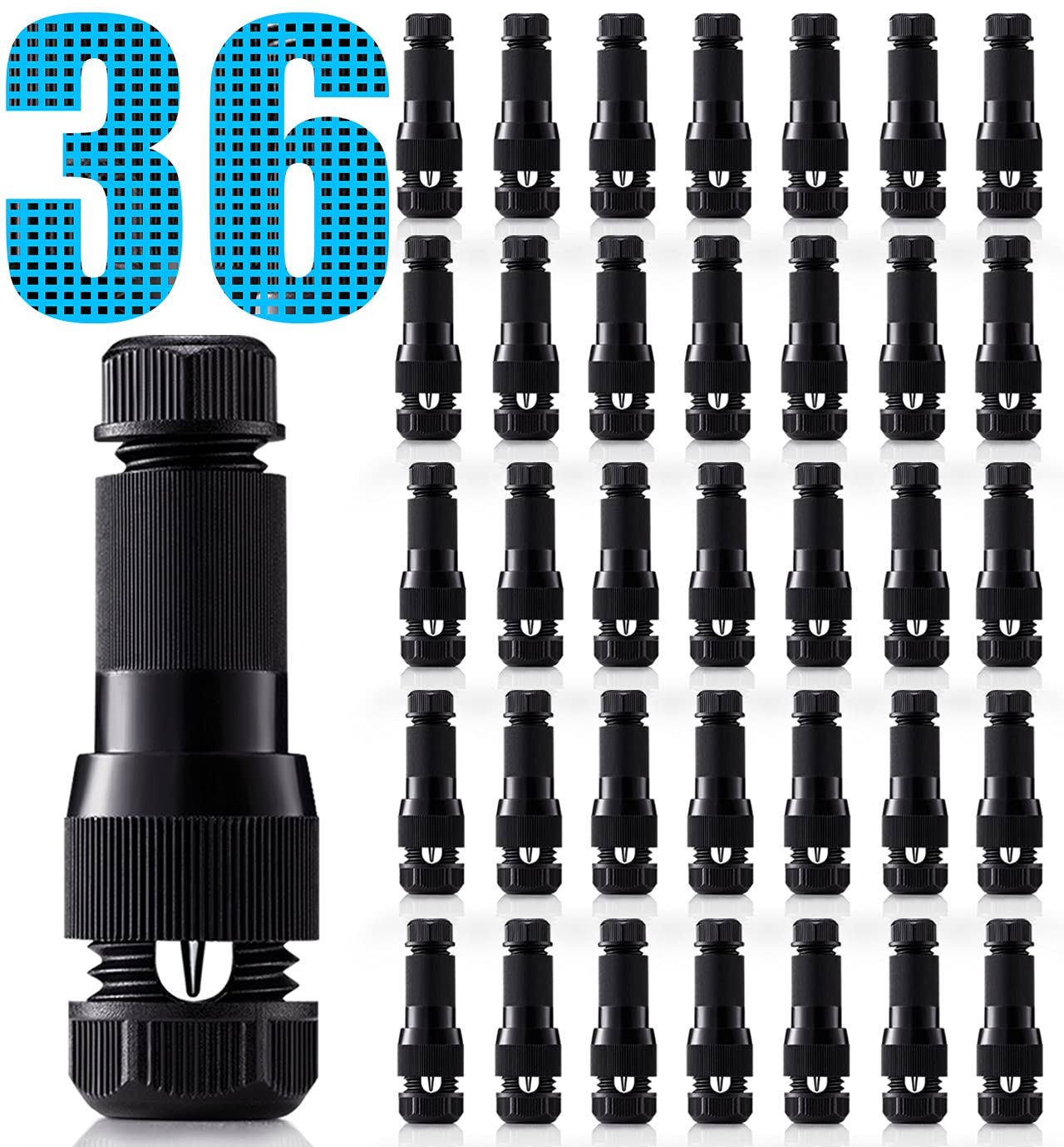 Sunvie Low Voltage Wire Connector Waterproof Landscape Lighting Connectors 12-14 Gauge Wire Connectors, Low Voltage Landscape Wi