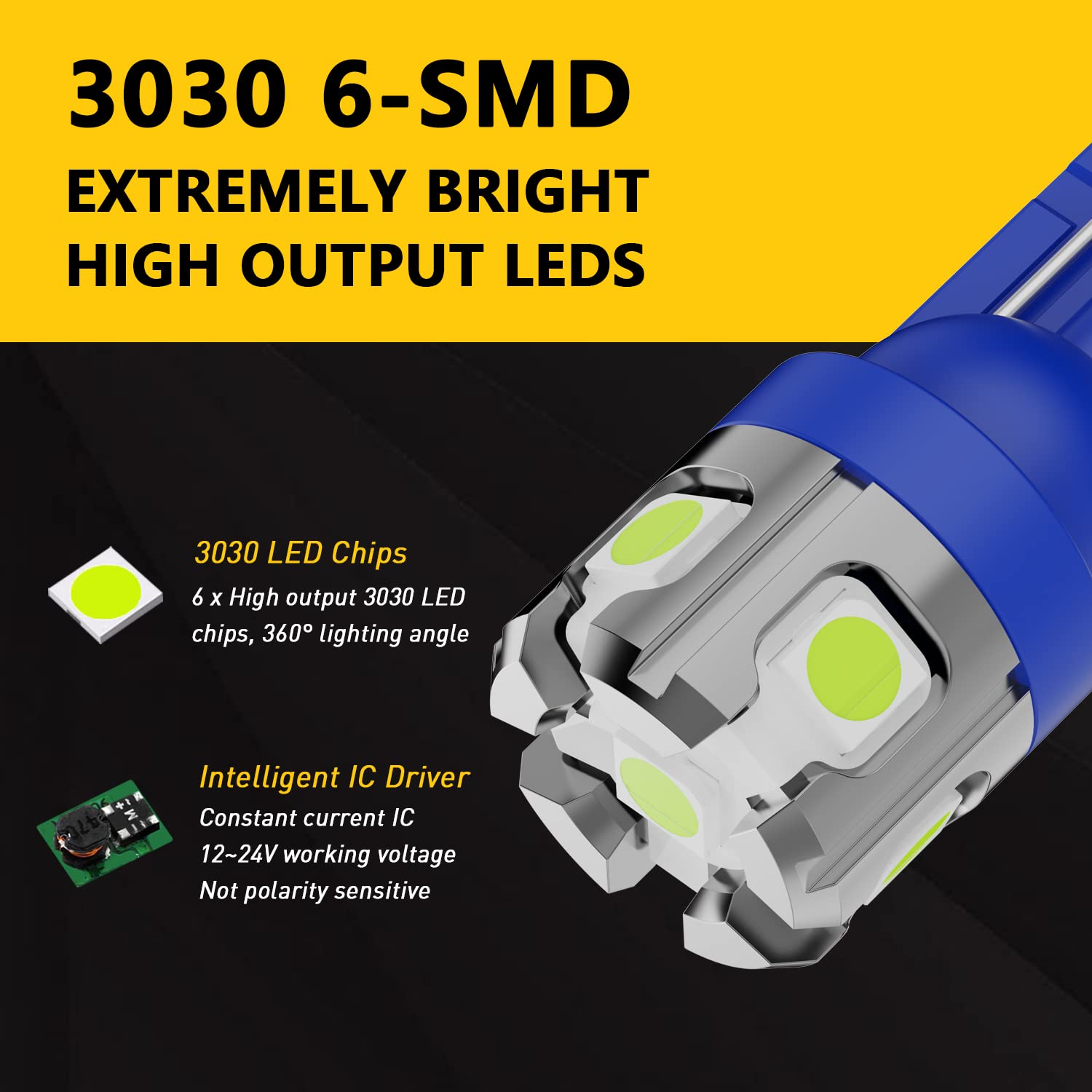 Phinlion 194 168 Led Bulb Ice Blue Super Bright 2825 W5W T10 Wedge 6-Smd 3030 Chipsets Led Replacement Bulbs For Car Interior Do