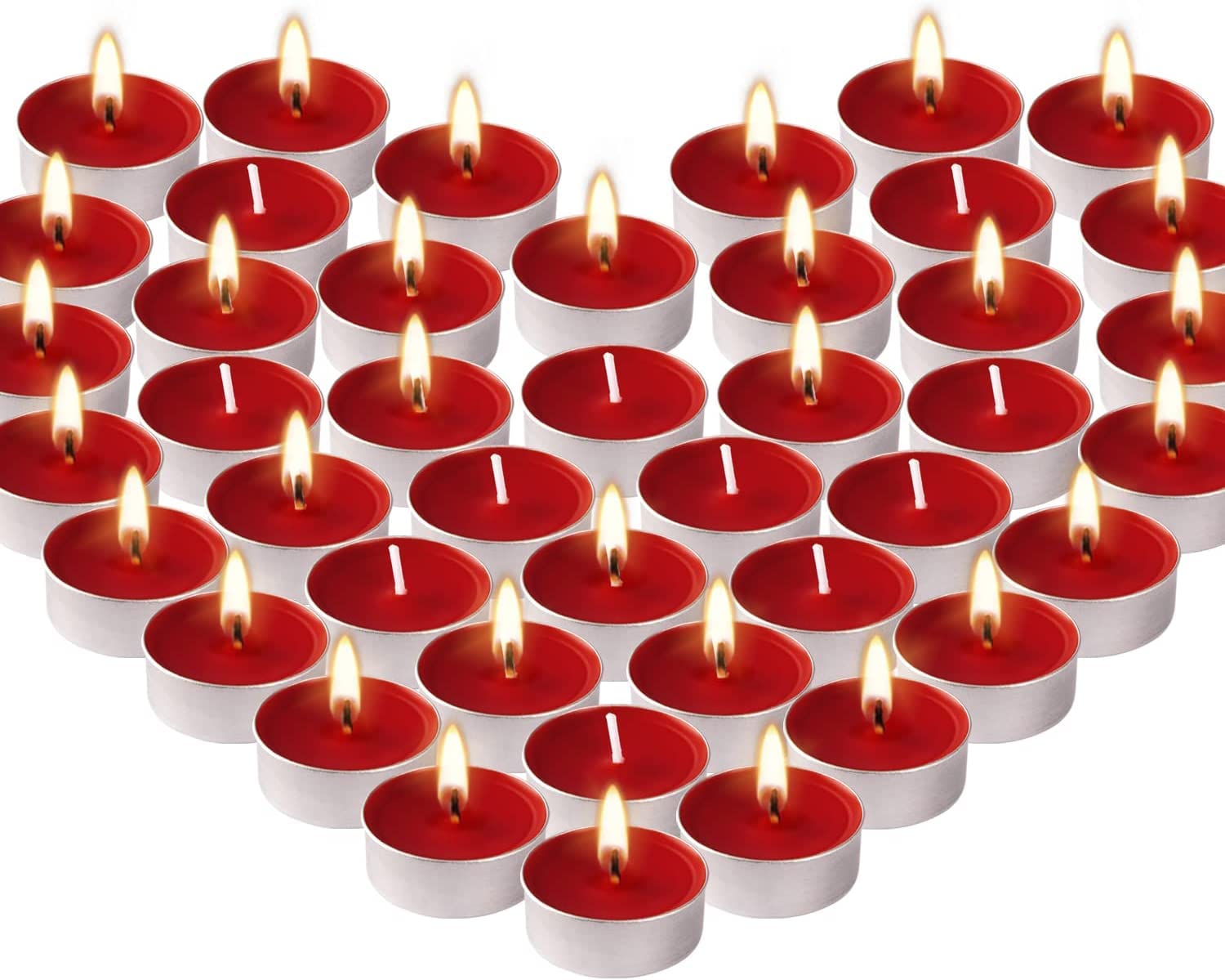 Mini Tealight Candle(Red), Dripless,Smokeless And Unscented Tea Lights Votive Candles For Table Decor, Mood, Dinner, Home, Set Of 100, Long Lasting…
