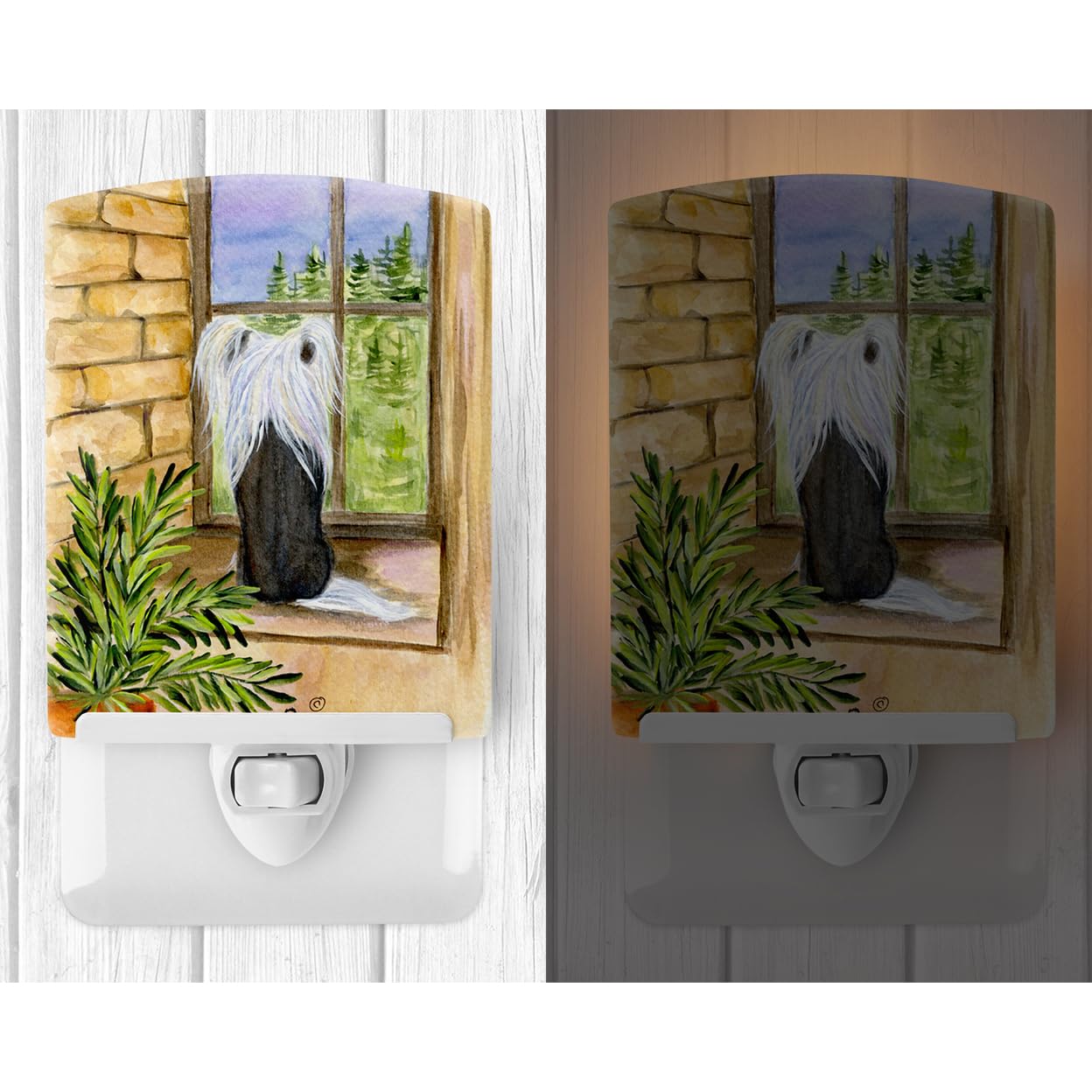 Carolines Treasures Ceramic Night Light, UL-Certified, 6x4x3 inches, Multicolor, Model SS8121CNL