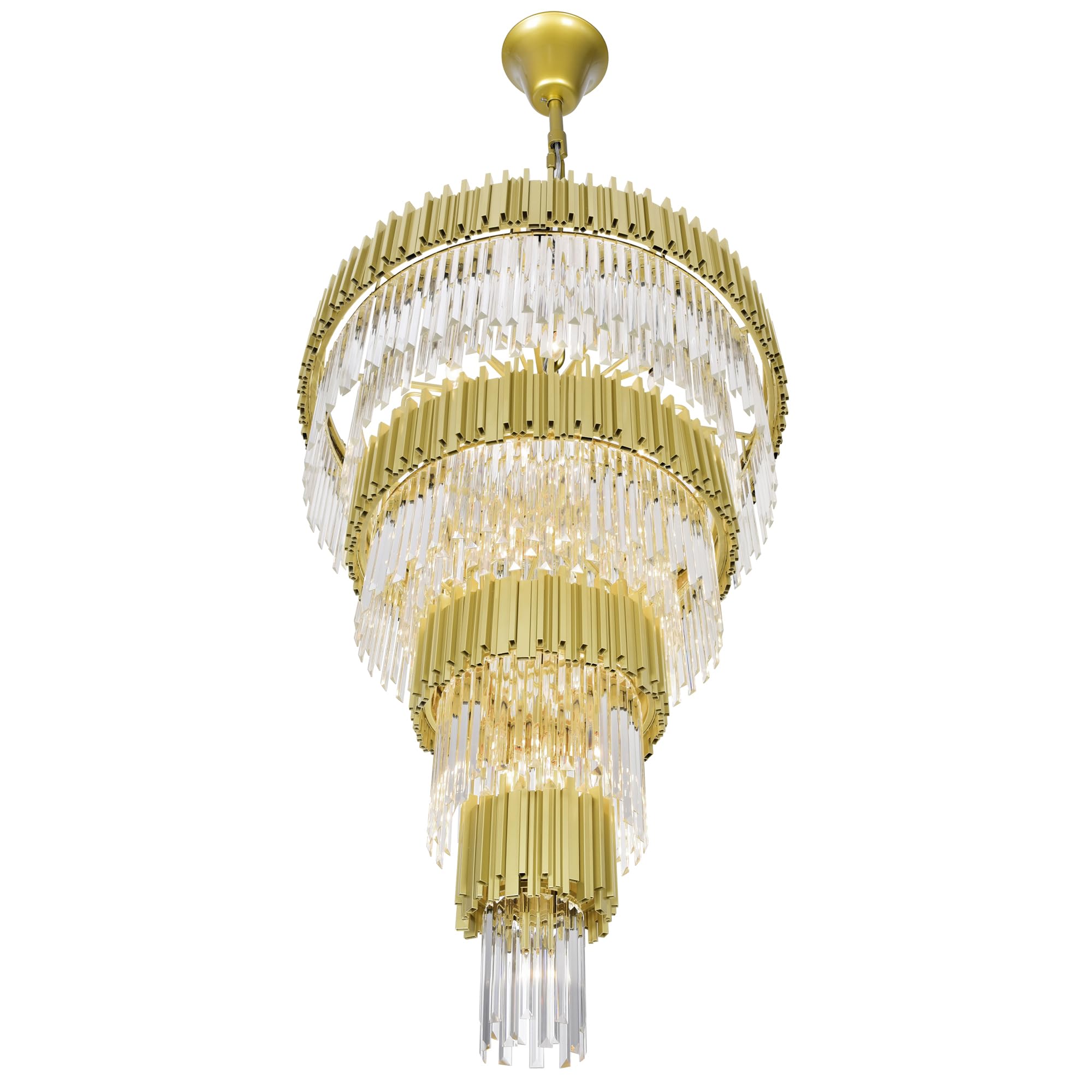 Cwi Lighting Deco 34-Light Metal Chandelier, Medallion Gold Finish