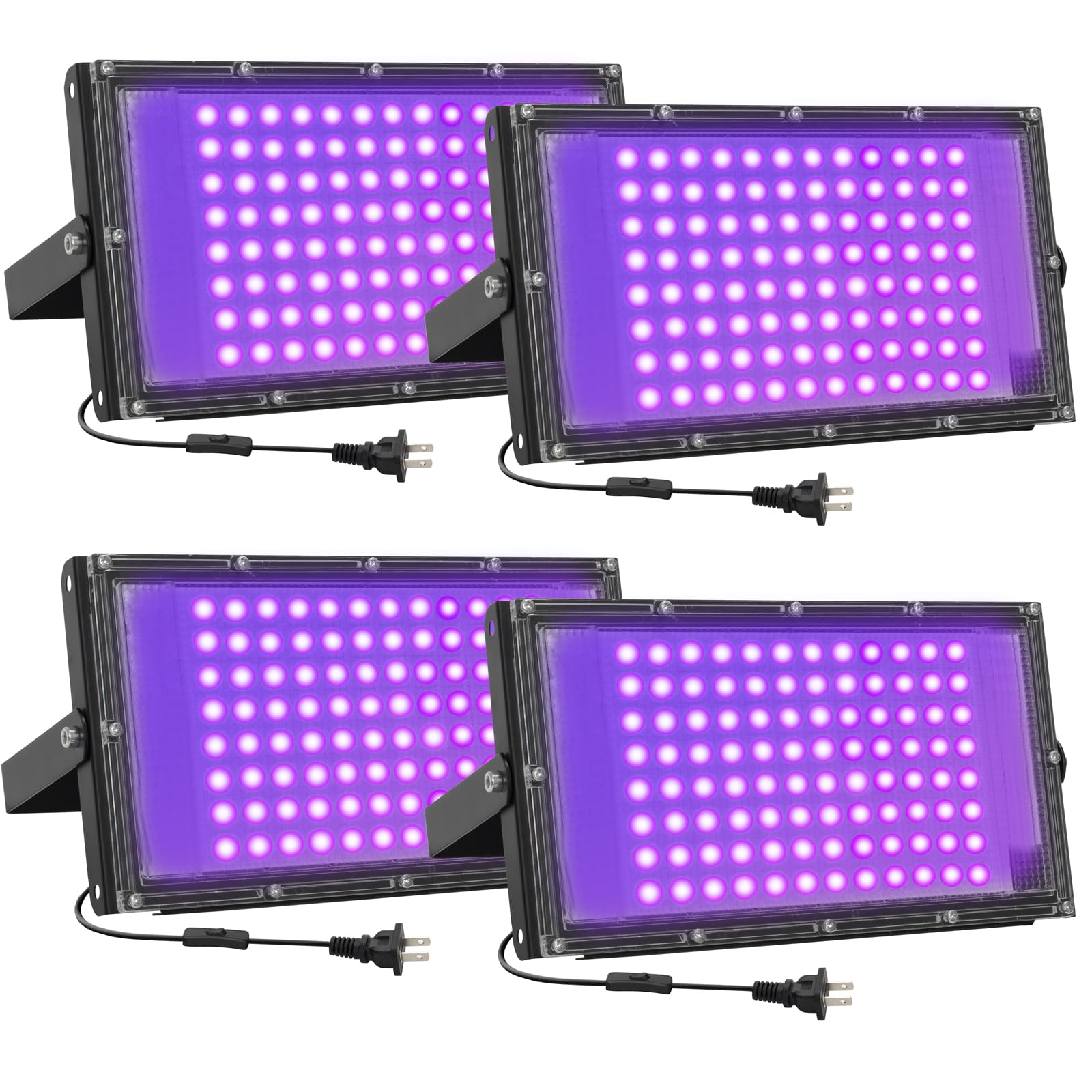 100W LED Black Lights for Glow Party - Waygor UV Blacklight Floodlight 395nm BlackLights Spotlight Purple Black Light Flood Ligh