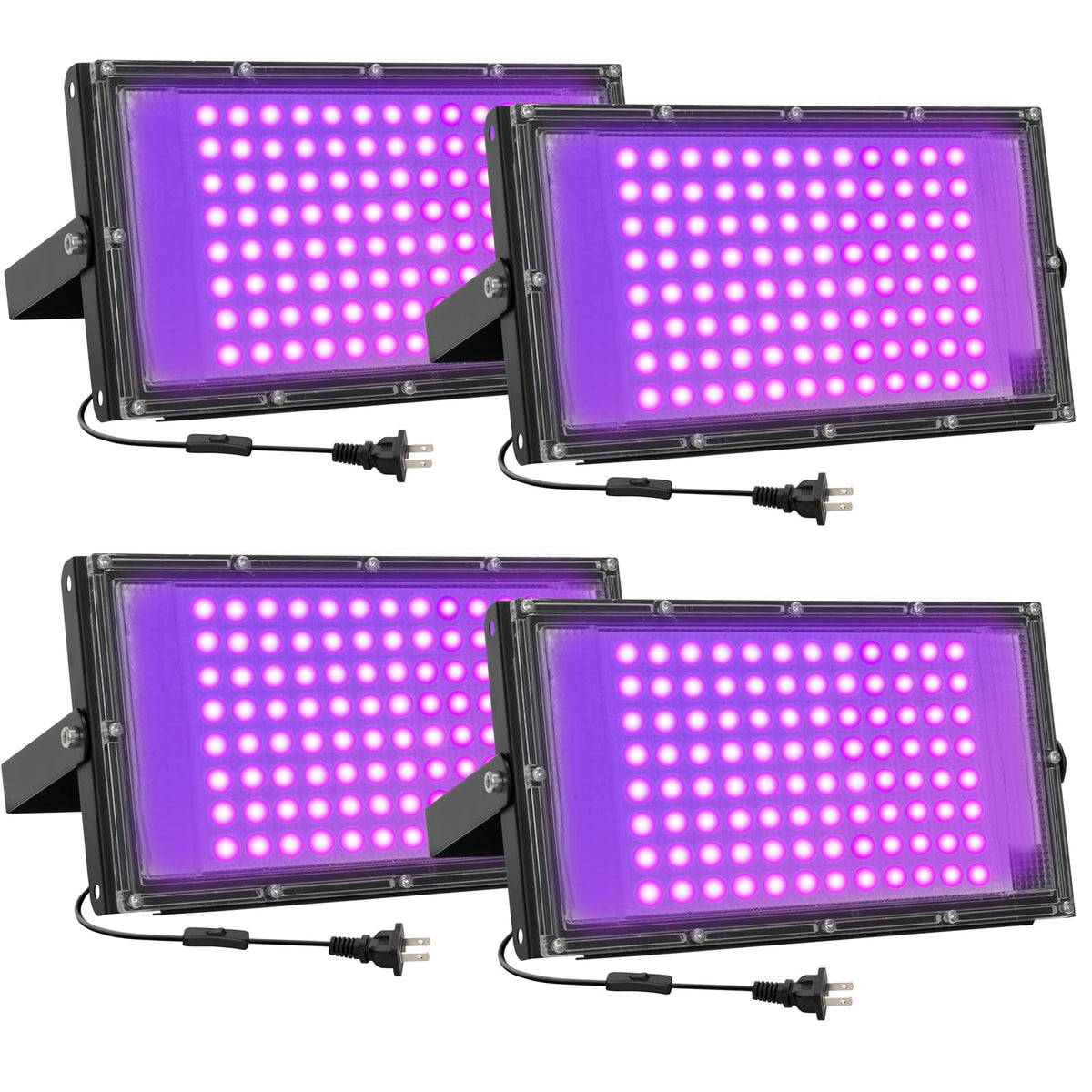 100W LED Black Lights for Glow Party - Waygor UV Blacklight Floodlight 395nm BlackLights Spotlight Purple Black Light Flood Ligh