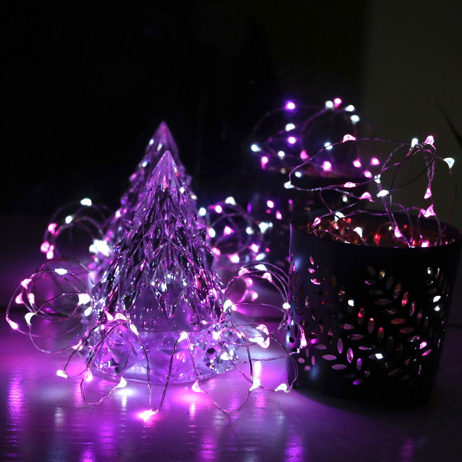 [6-Pack] 7Feet Starry String Lights,Fairy String Lights 20 Micro Starry LEDs On Silvery Copper Wire CR2032 Batteries Included,fo