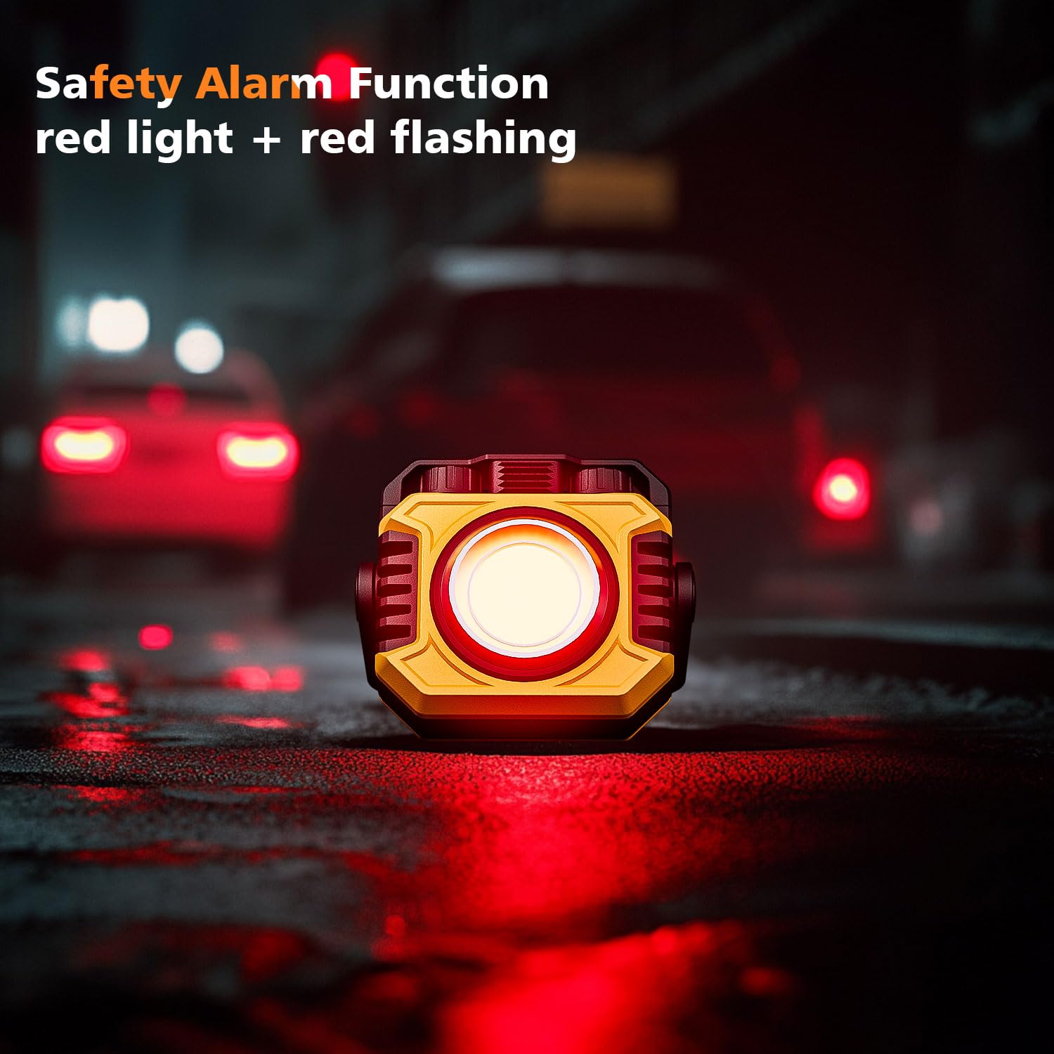 Samyoung 2 Pack Super Bright Rechargeable Work Light, 28 Hours Long Lasting Stepless 2700-8000K White Warm & Brightness Magnetic