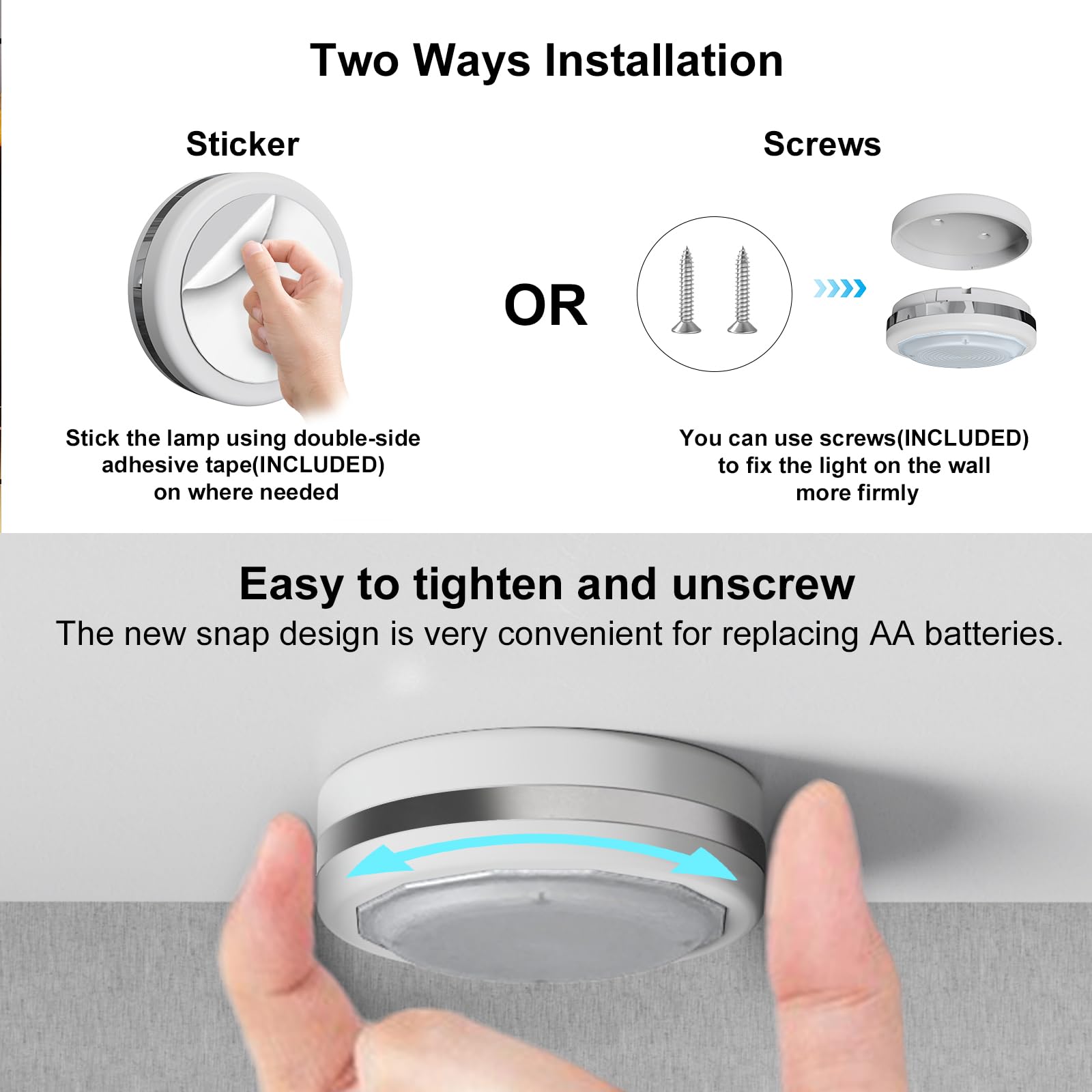 Battery Operated Puck Lights With Remote, Wireless Led Under Cupboard Light With Remote Control, Under Cabinet Lighting, Stair C
