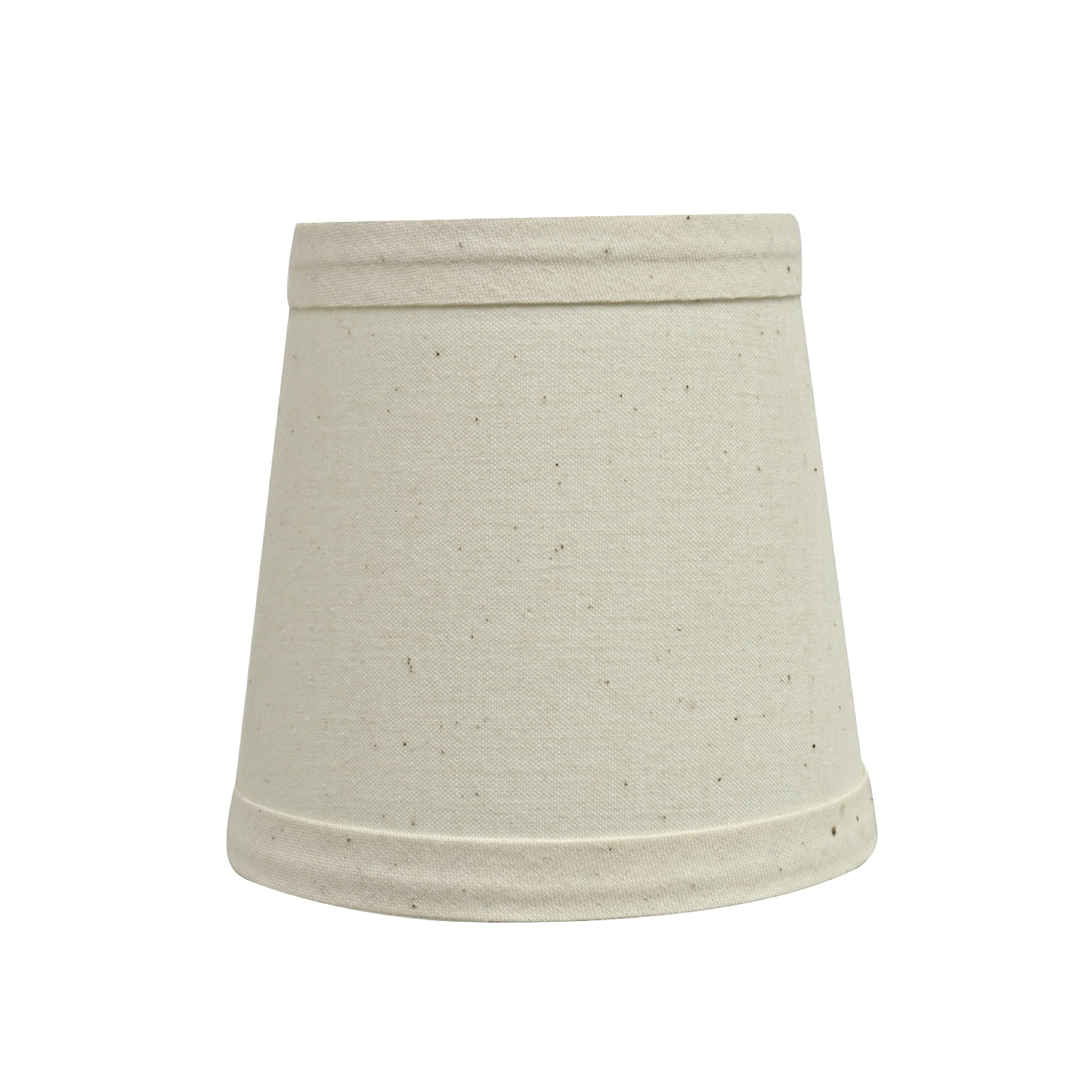 Aspen Creative 32714-2B, Empire Clip-On Chandelier Lamp Shade, Off White, 3&quot; Top X 4&quot; Bottom X 4&quot; Slant Height, Set Of 2