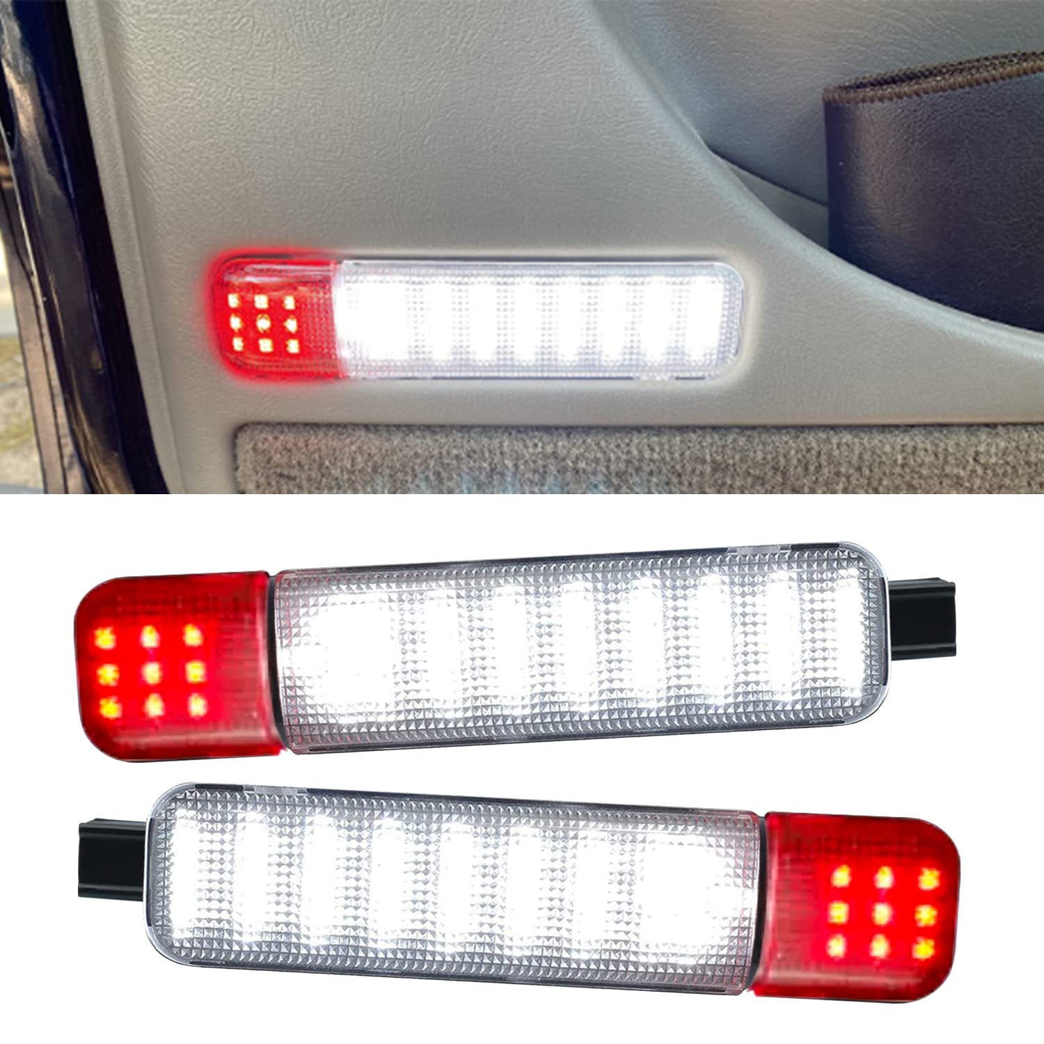 Gzztores 4Pcs Led Doors Panel Light Interior Courtesy Lights Compatible With Chevy Silverado Gmc C/K,Sierra 1500 2500 3500, Subu