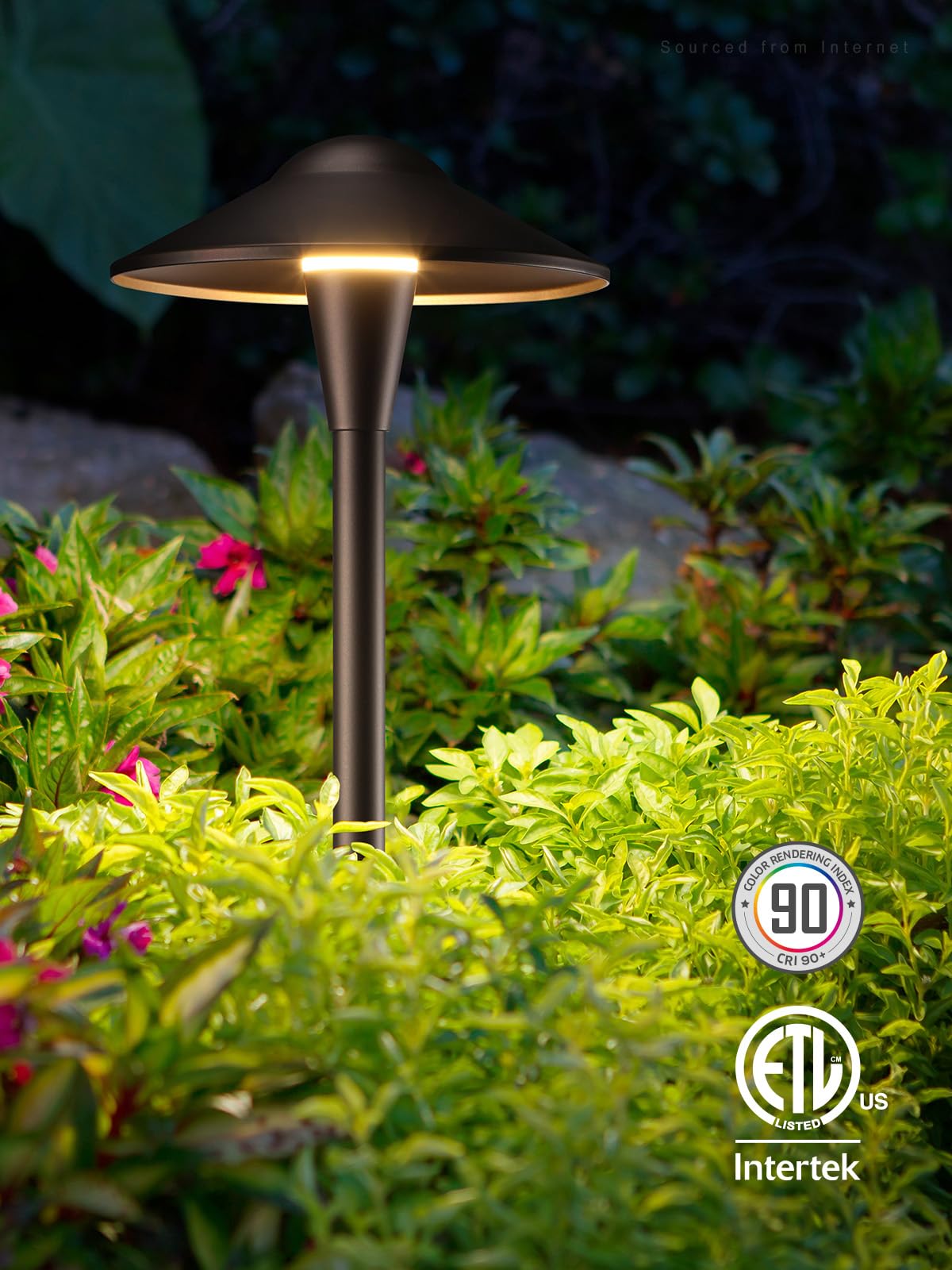 LEONLITE LED Landscape Path Lights, 3CCT 3000K/4000K/5000K, Oil-Rubbed Bronze, Model 95166, Pack of 6