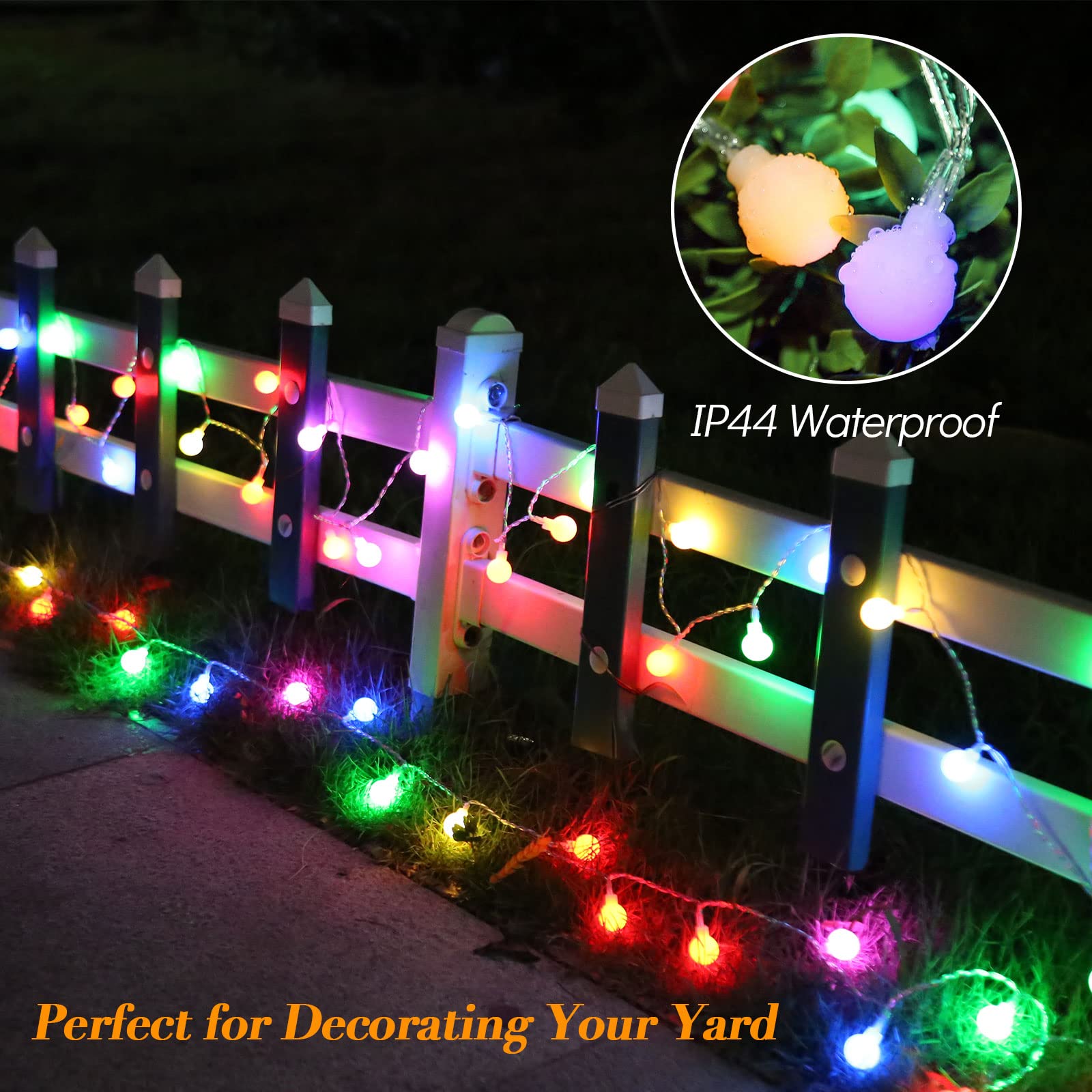 ALOVECO 18ft Battery Operated String Lights, 50 LED Waterproof Twinkle Lights, Remote Control, Multicolor for Indoor/Outdoor Use