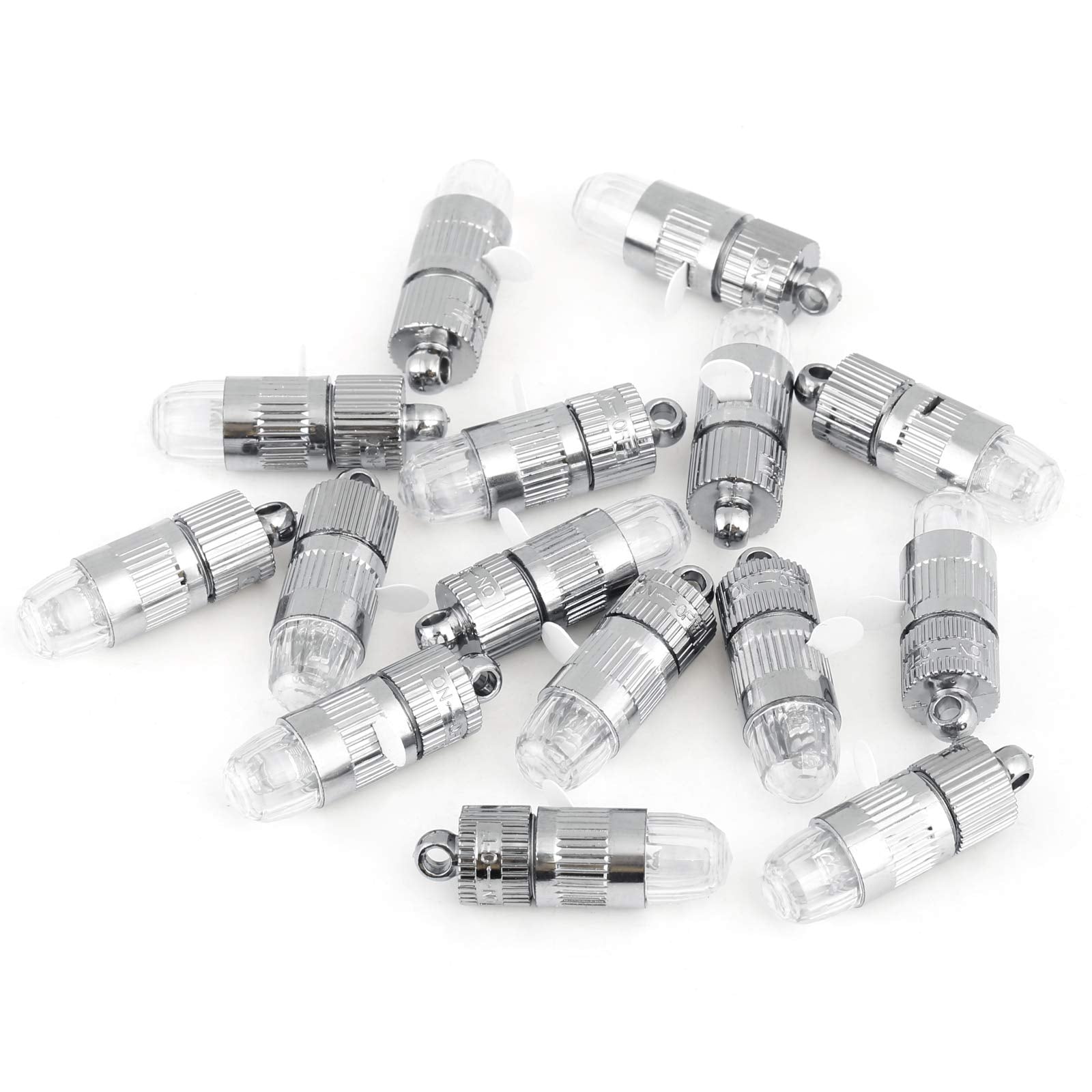15X Battery Operated Mini Led Lights For Paper Lanterns, Balloons, Party Decoration, Non-Waterproof - White