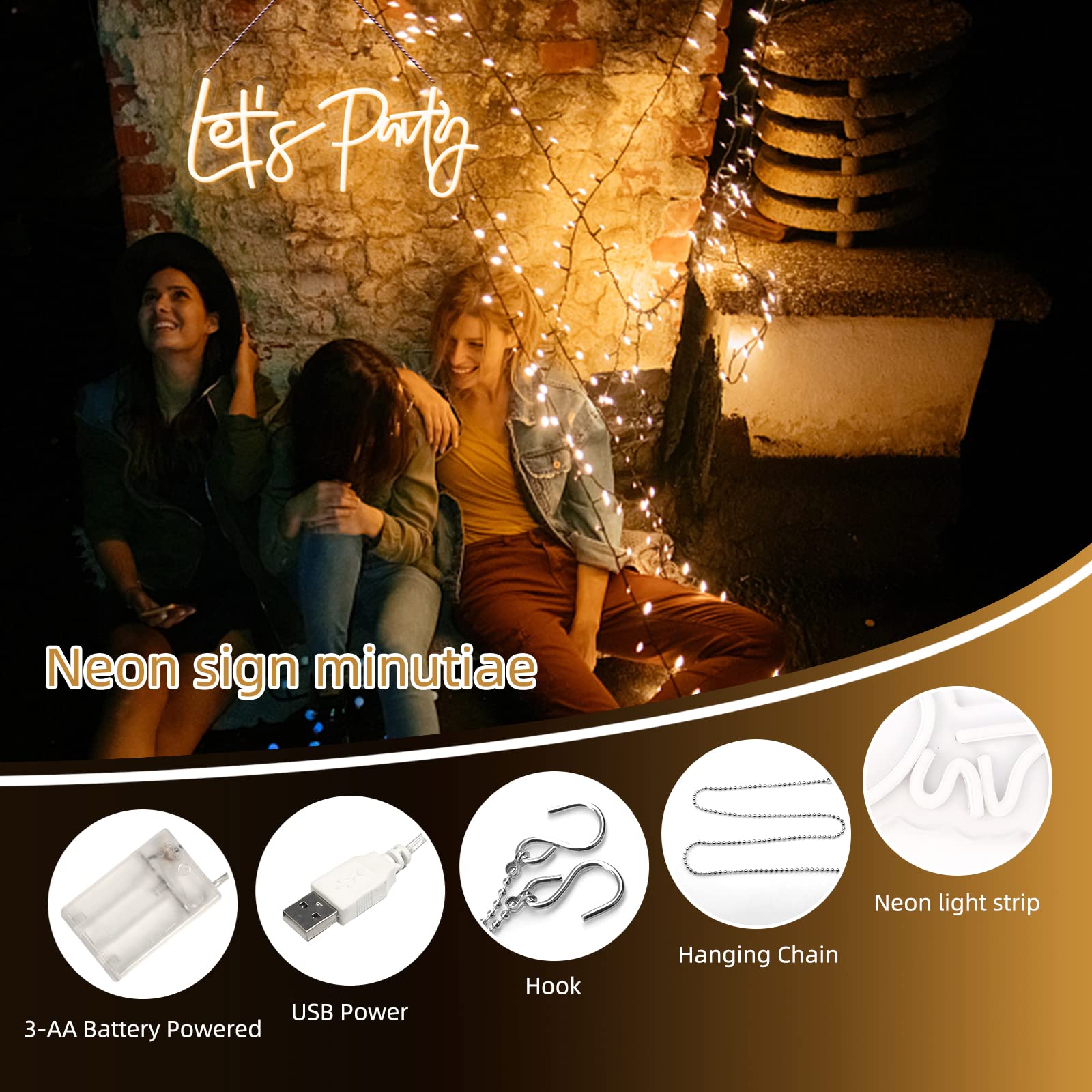 ATOLS It Was All a Dream Neon Sign for Wall Decor, Battery or USB Powered It Was All a Dream Sign, Letters Led Light Up Sign for