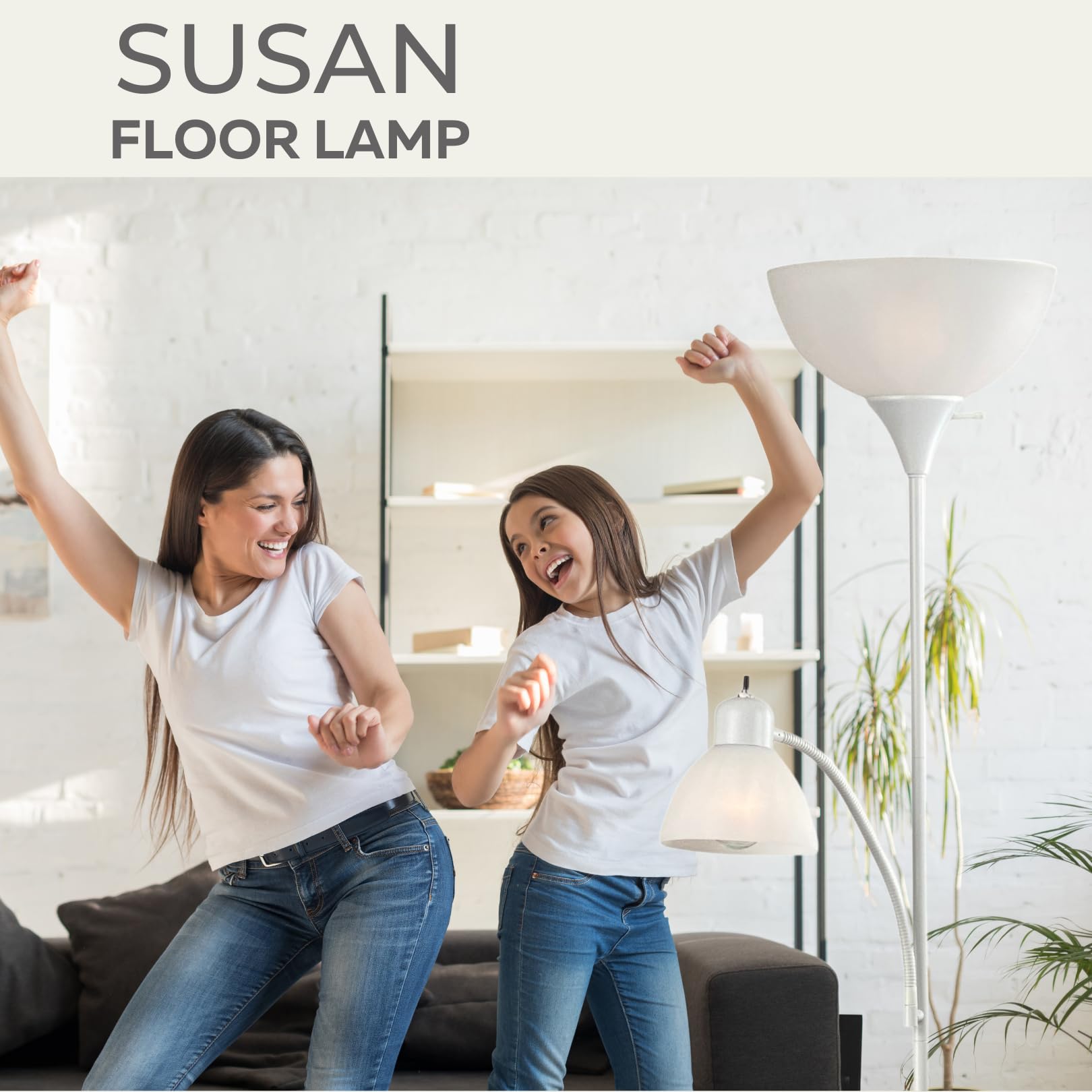 Lightaccents White Floor Lamp With Opal White Cone Shade - Standing Lamps, Torch Floor Lamps For Living Room, Bedroom - Torchier