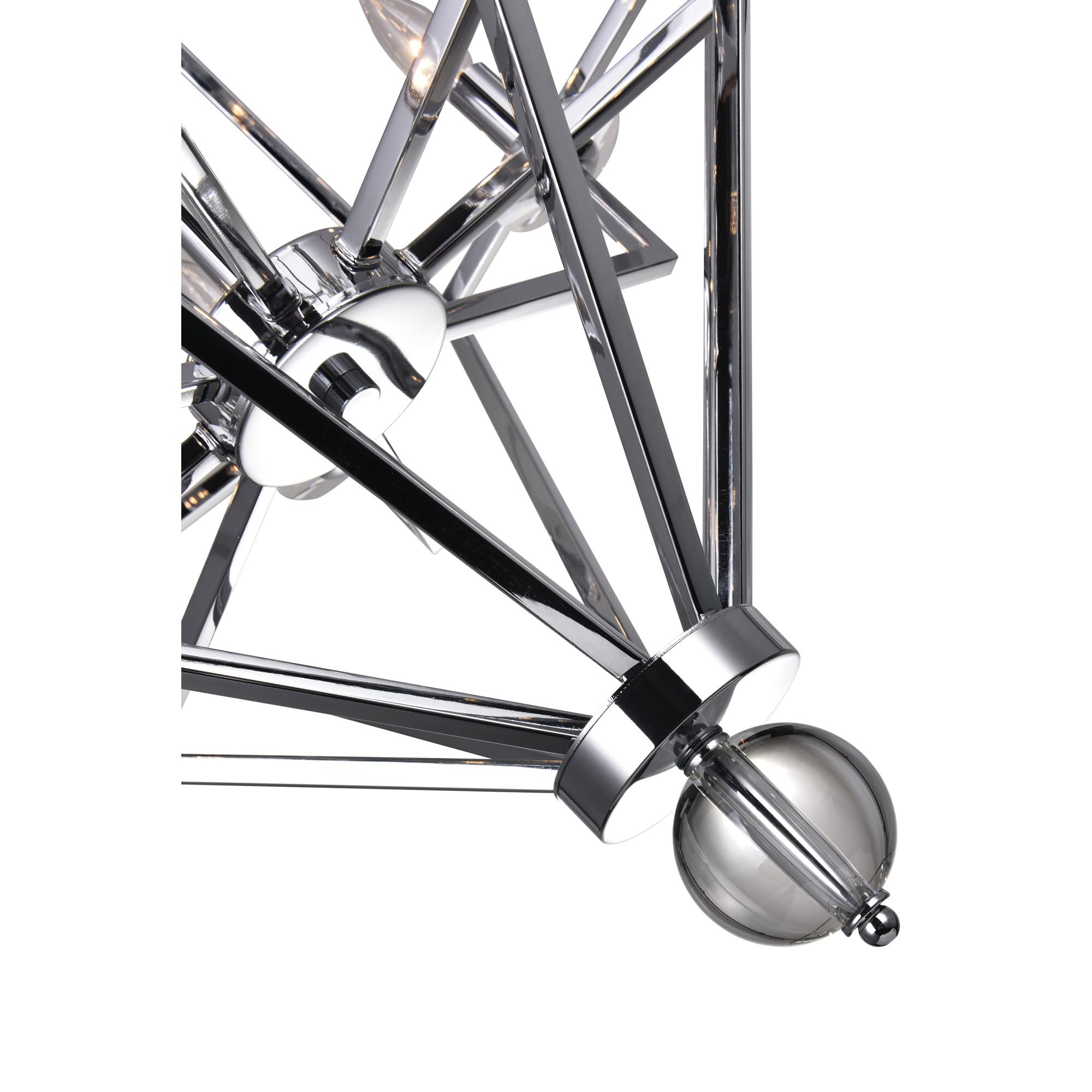 CWI Lighting Calista 12 Light Transitional Metal Chandelier in Chrome