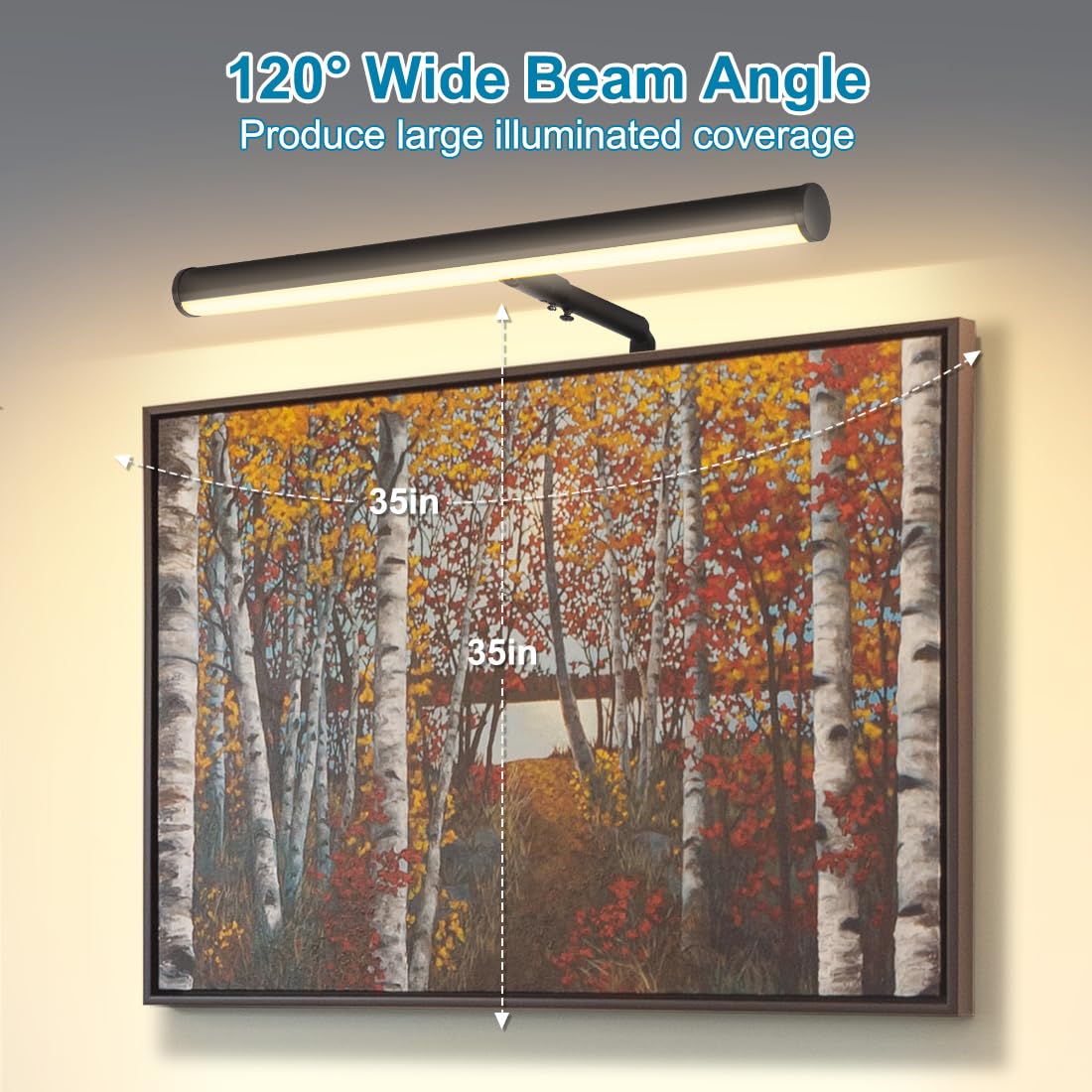 Xbuyee Led Picture Lights For Paintings Plug In, 14 Inch 4W Adjustable Art Light Gallery Wall Light For Display Art Work, Oil Ru