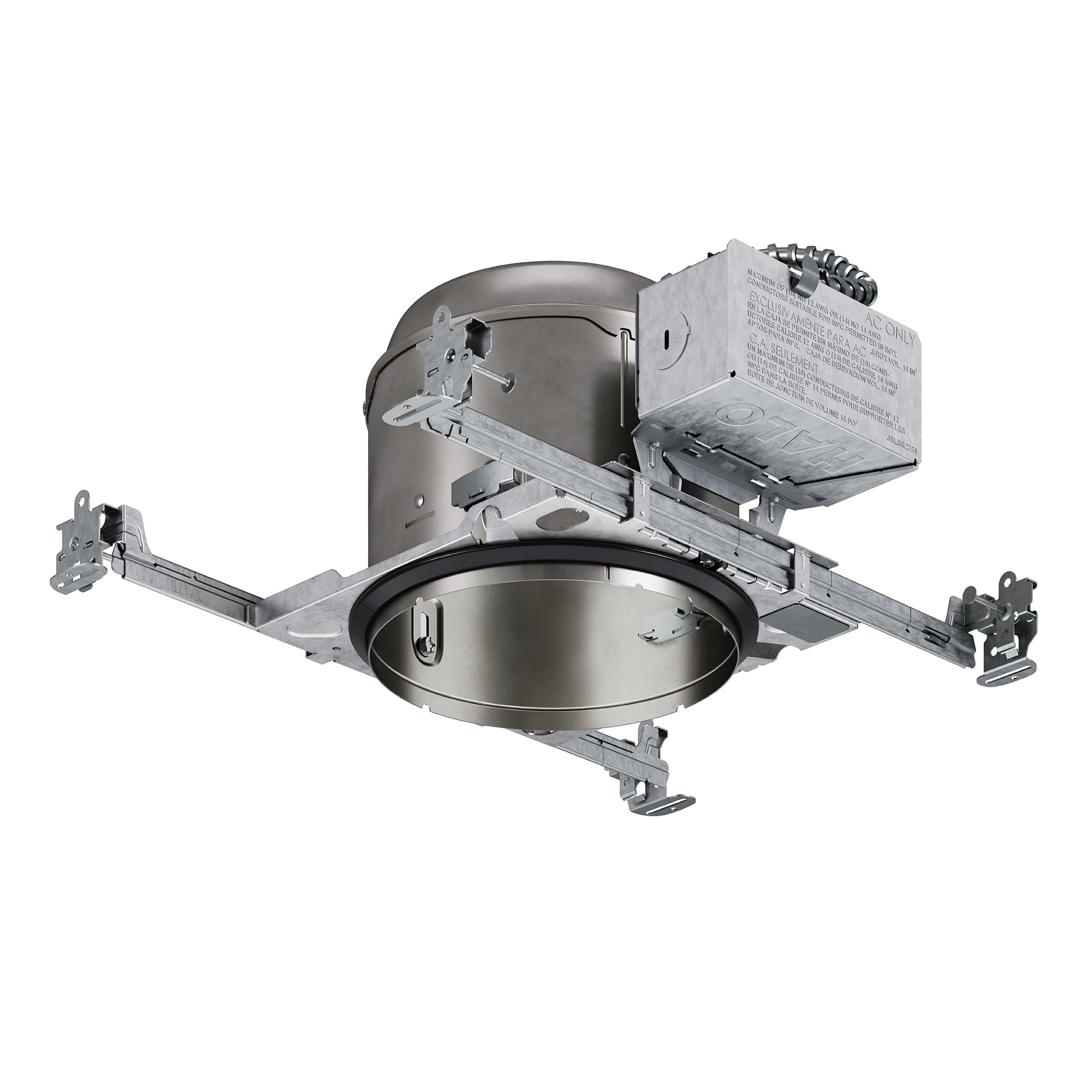 H27 6 in. Aluminum Recessed Lighting Housing for New Construction Shallow Ceiling, Insulation Contact, Air-Tite