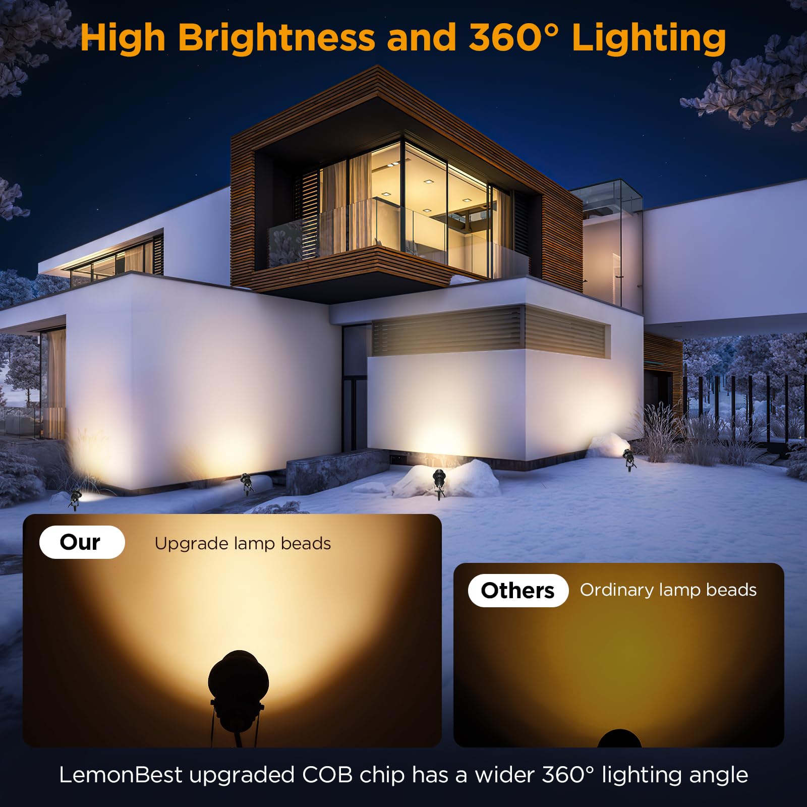 Landscape Lighting - 10W Dusk To Dawn Outdoor Led Spotlight With Photocell Sensor 120V Landscape Lights Waterproof Spot Lights O