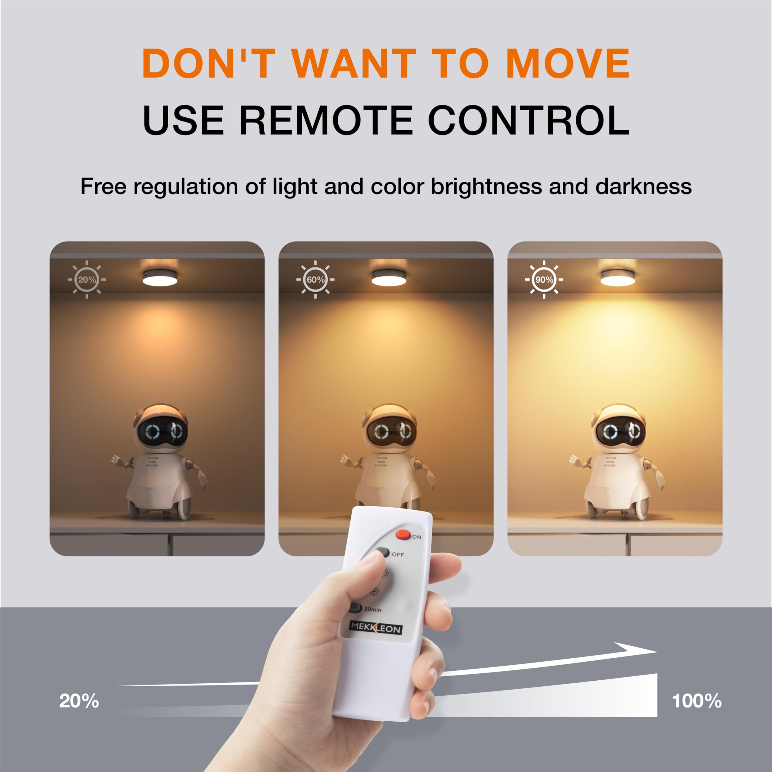 Puck Lights With Remote Control,1000Mah Rechargeable Under Cabinet Lighting,Led Closet Lights,3Pack Tap Light,Cordless Stick On