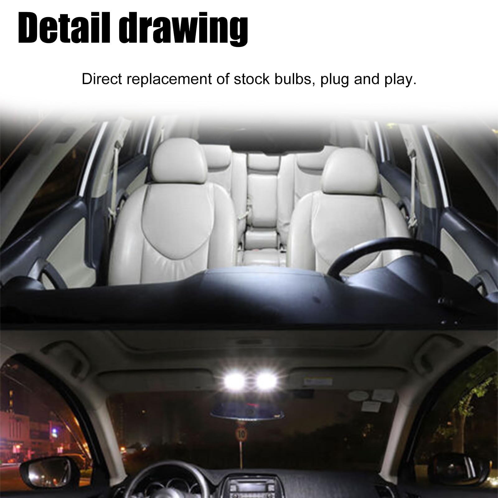 Vrasly 14 pcs LED Interior Light Kit for 1999-2016 Ford F-250 F-350 Super Duty - 6000K Map, Dome, Cargo & License Plate Bulbs