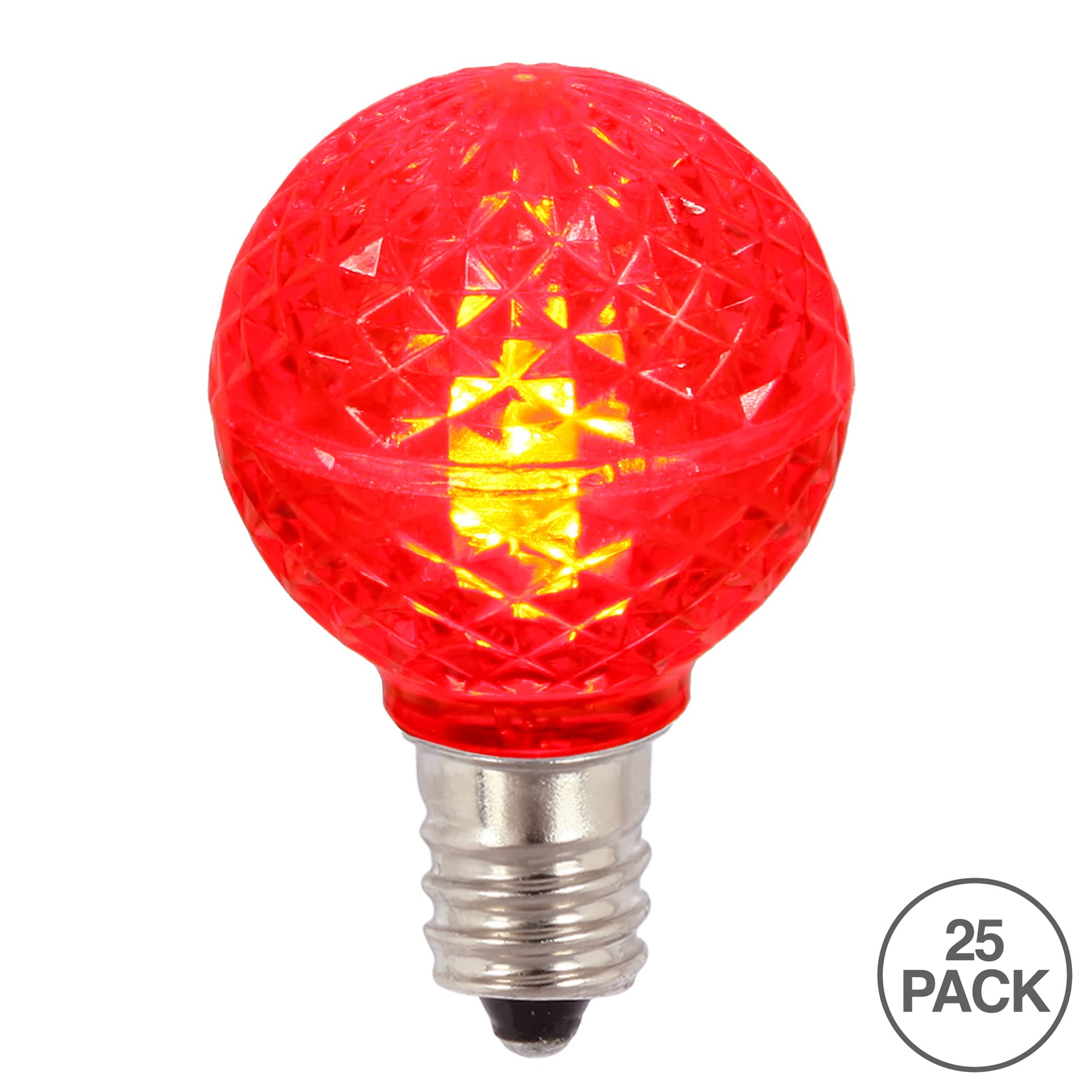 Vickerman G30 LED Replacement Bulb, Red, Package of 25, Model XLEDG33-25