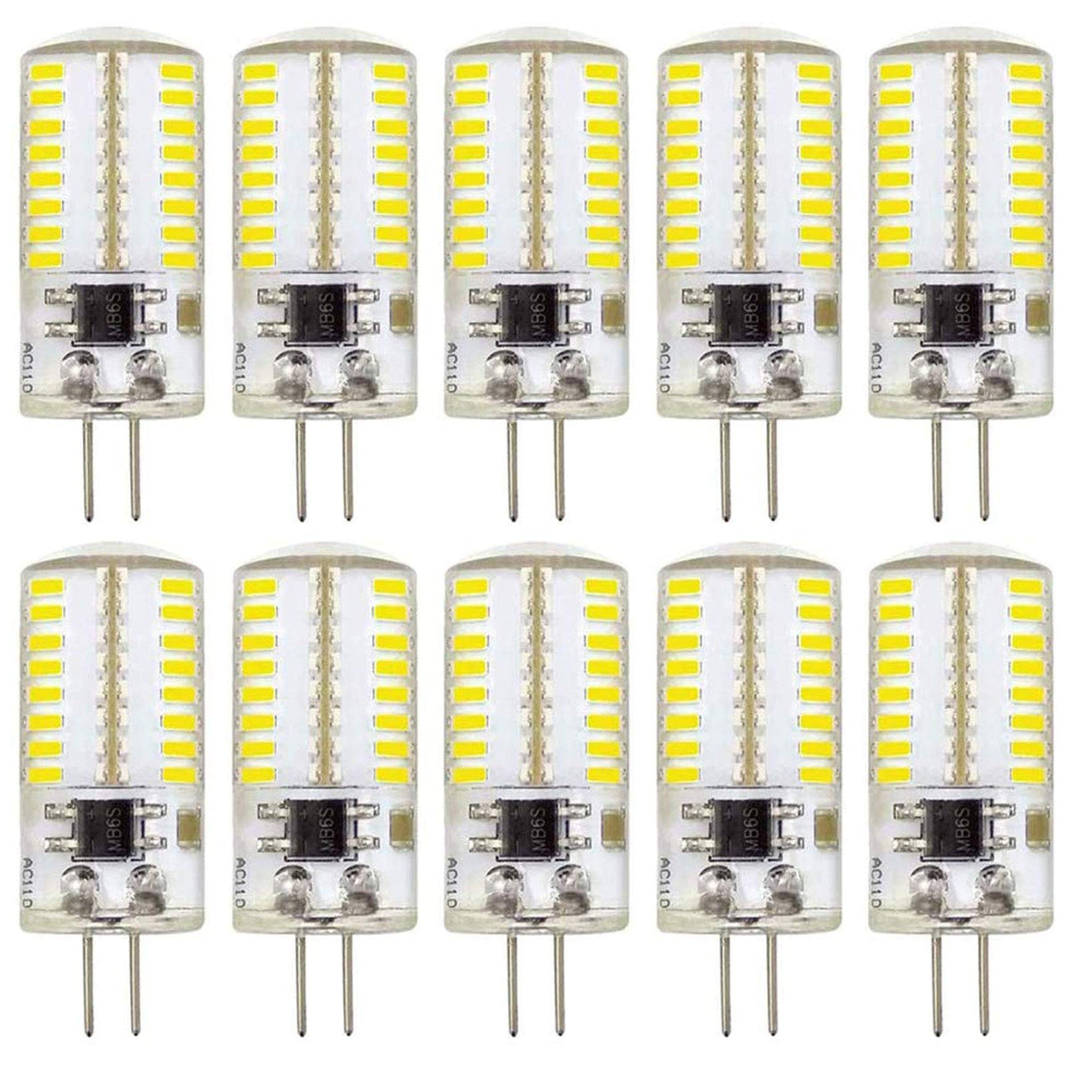 Zhenming 110V- 130V G4 Led Bulb 120V Dimmable 3W(20W 30W Halogen Equivalent) Warm White 3000K Lamp (Cannot Be Used At Low Voltag