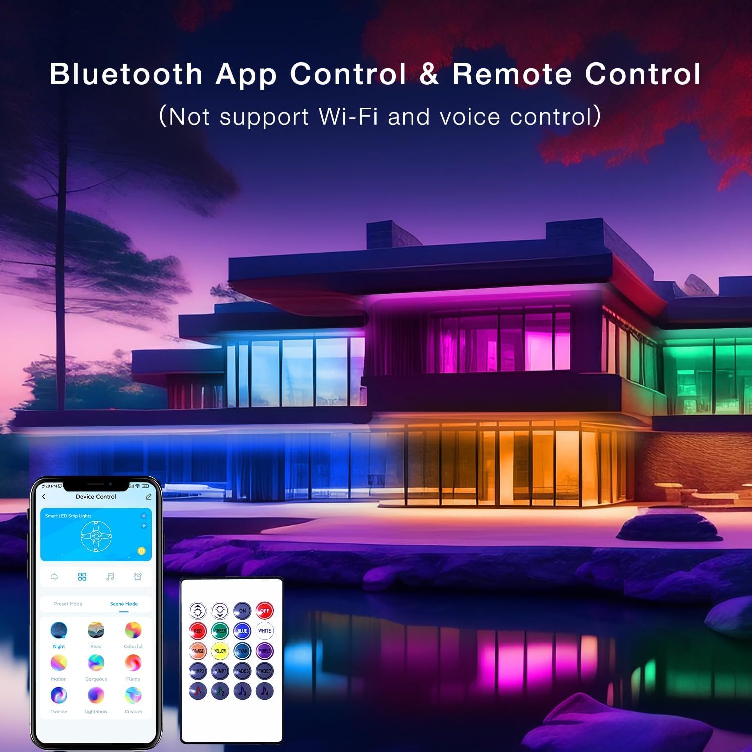 DAYBETTER Outdoor LED Strip Lights, 200ft IP67 Waterproof, Multicolor, App Control, Music Sync, Model TTGA002