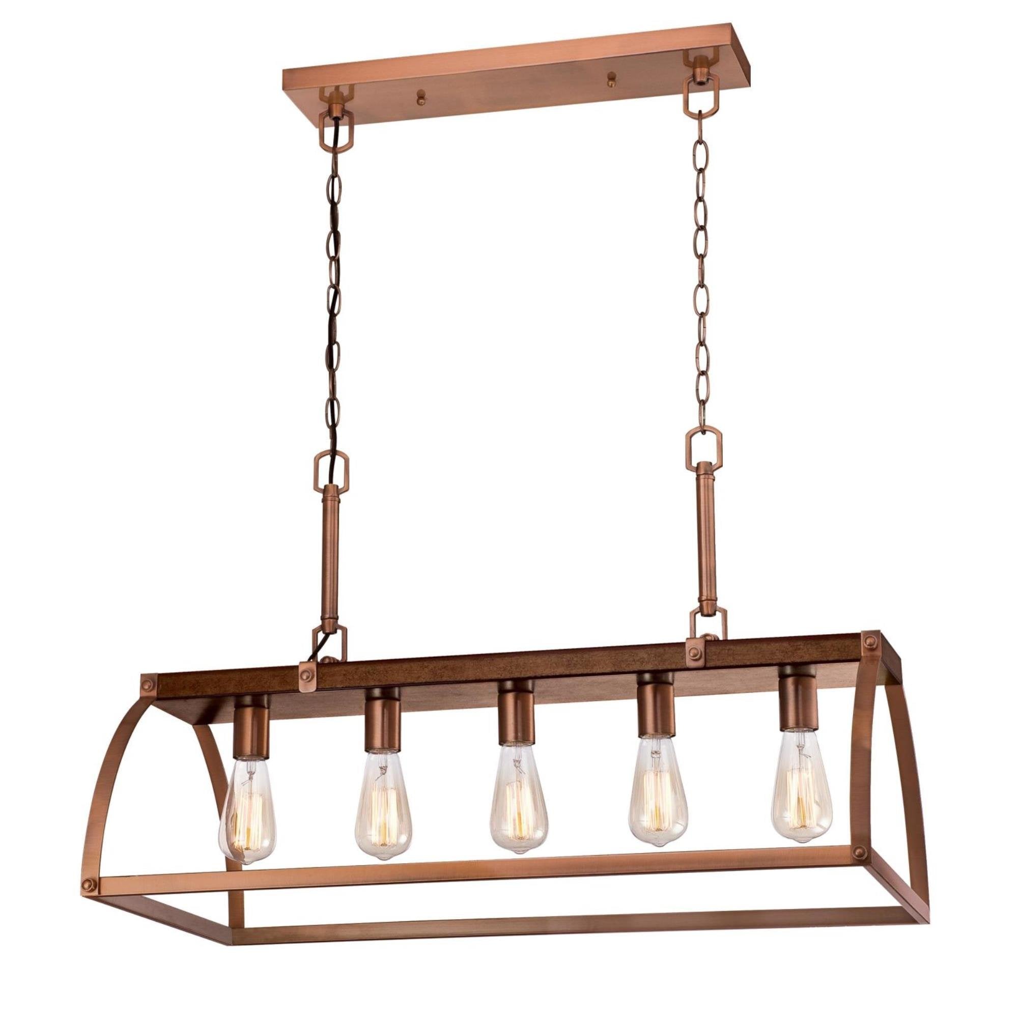 Westinghouse Chandelier 6351600 Metal Barnwood & Copper Finish