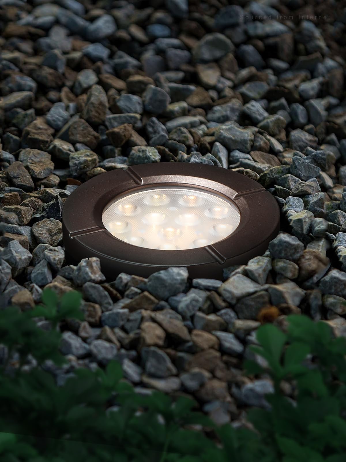 LEONLITE 6W LED Well Lights, IP67 Waterproof, Aluminum, 3.38 Inch, Oil Rubbed Bronze, Low Voltage 12-24V, Pack of 6,