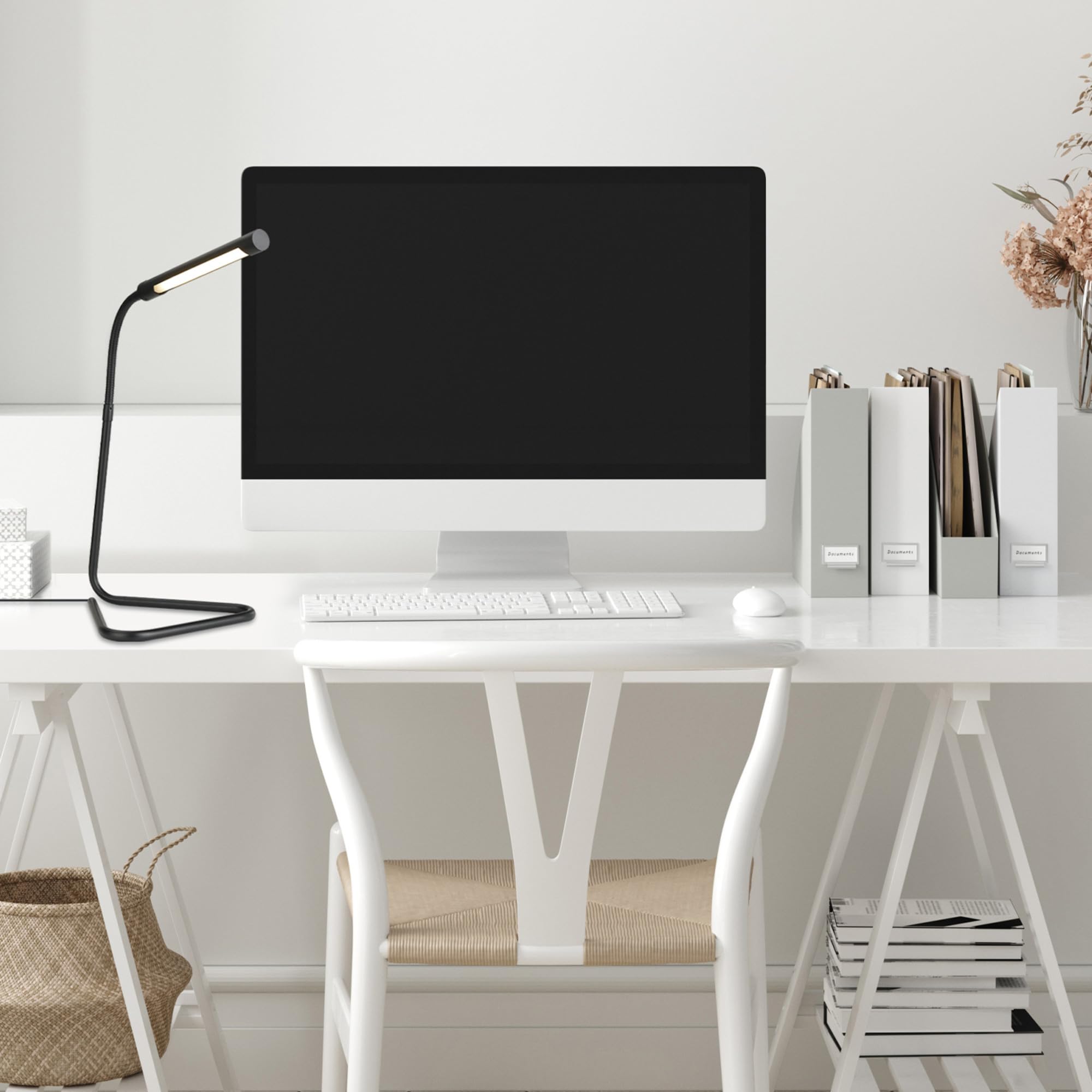 Globe Electric 56060 Arden 12'' Led Integrated Desk Lamp, Adjustable Gooseneck, In-Line On Off Switch, Usb Cable Included, 7 Wat