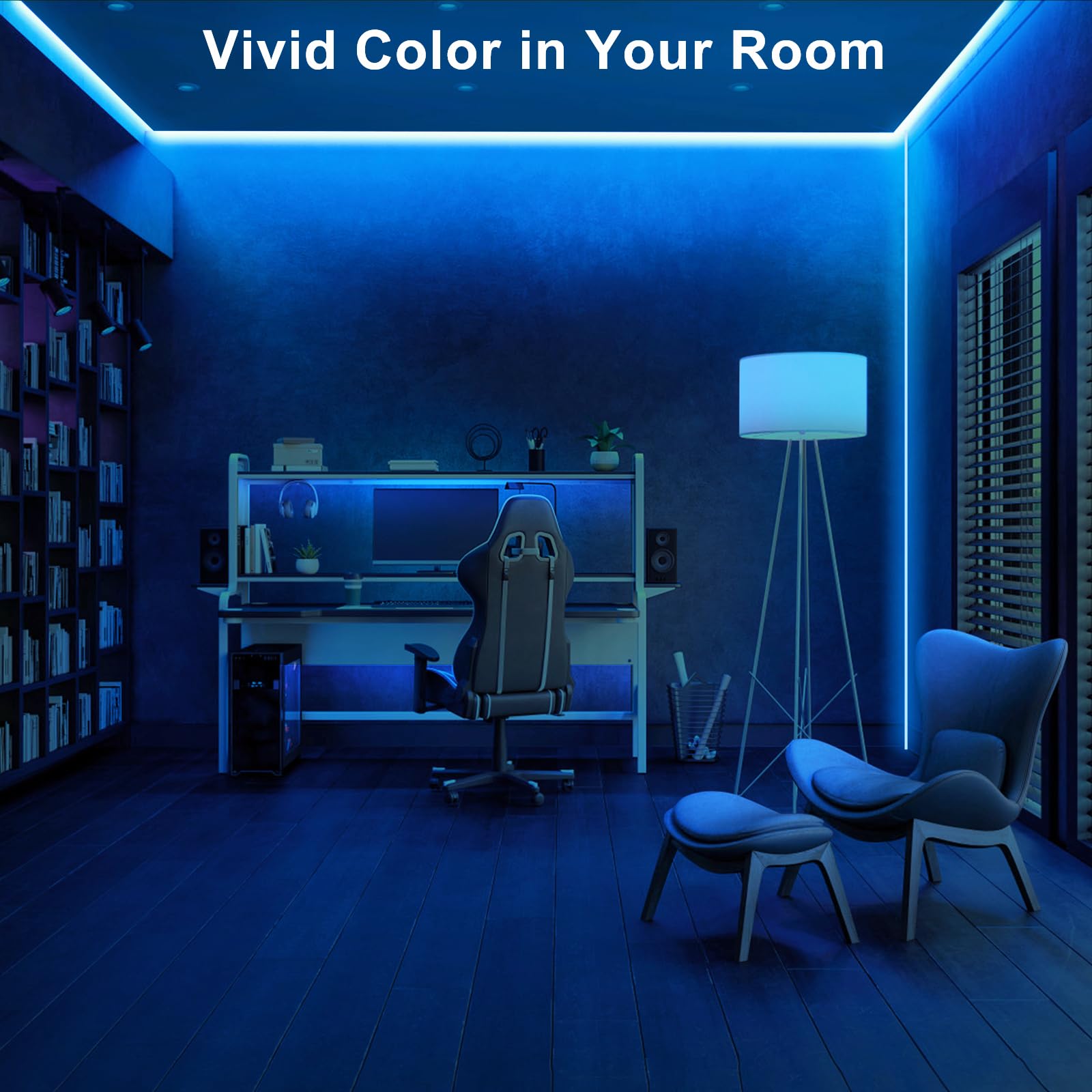 Tatazone 16.4Ft Ice Blue Cob Led Strip Lights With Rf Remote, Dimmable Bright Adhesive Indoor Led Cob Light Strip For Cabinet, P