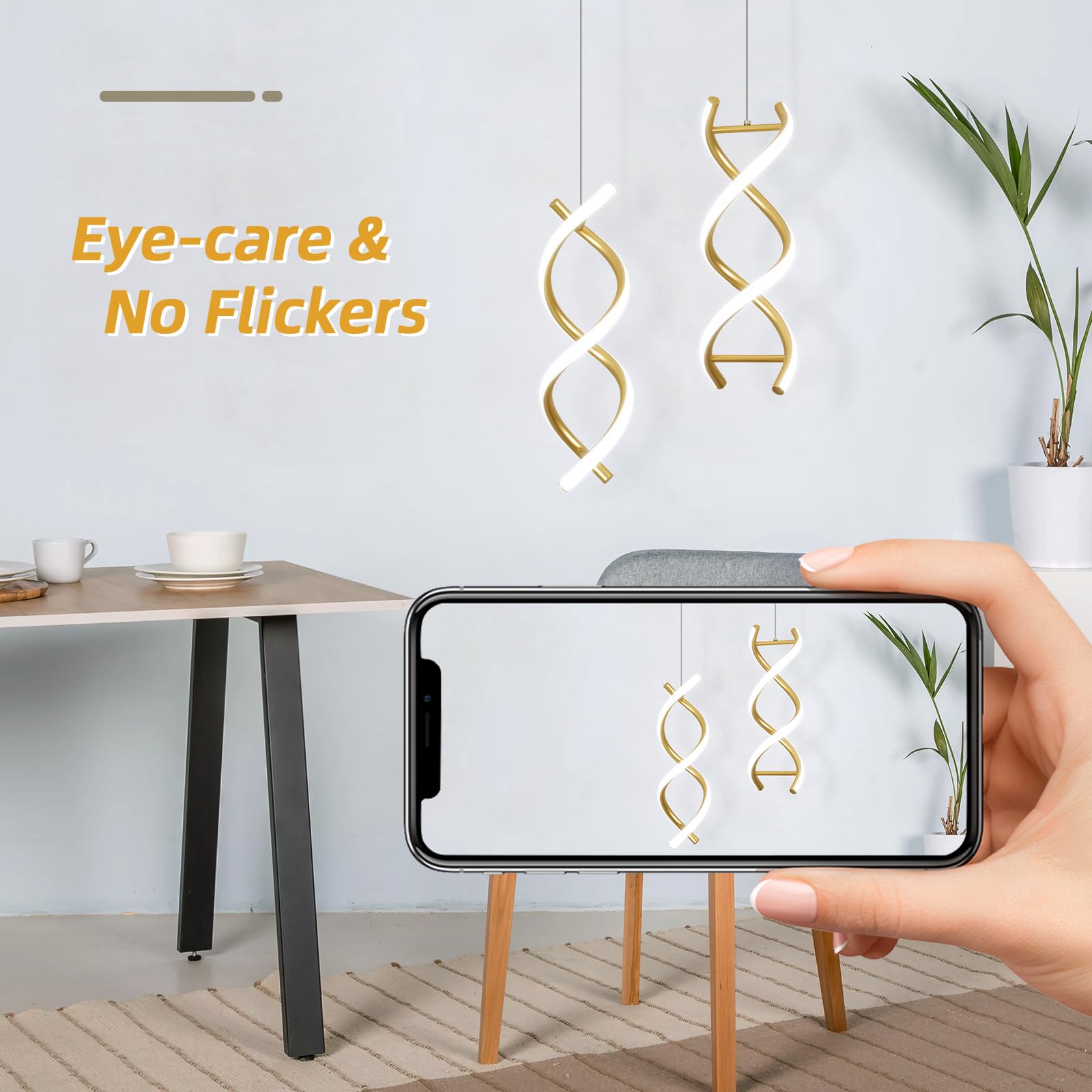 Canoe Led Pendant Light Fixtures, Gold Modern Led Pendant Light, Adjustable Height Kitchen Hanging Light Fixture Modern Island L