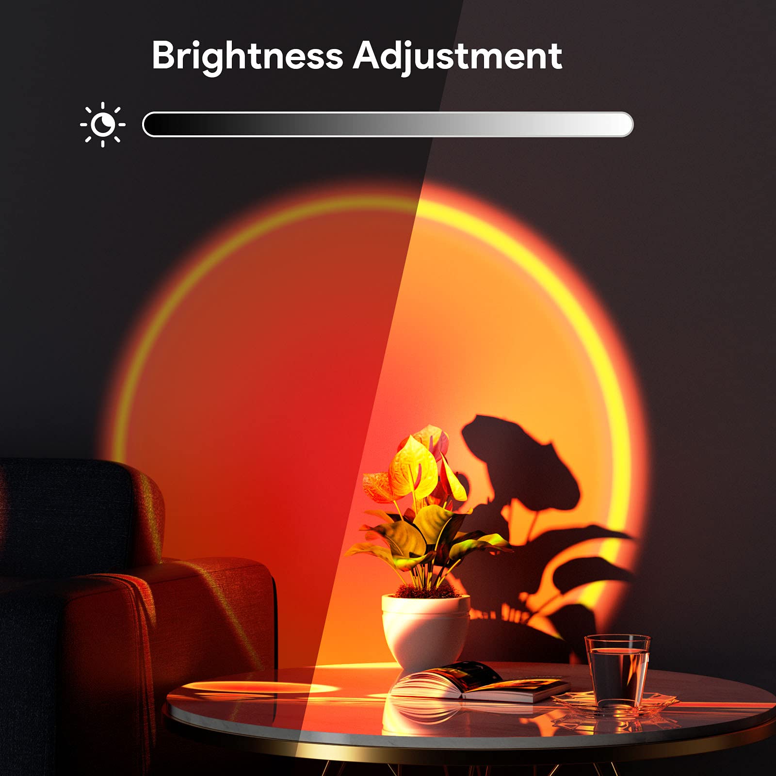 Bavcieu Sunset Lamp - LED Projection Light with Remote, 16 Colors, 360° Rotation, Ideal for Home Decor & Photography, Model R01/R02