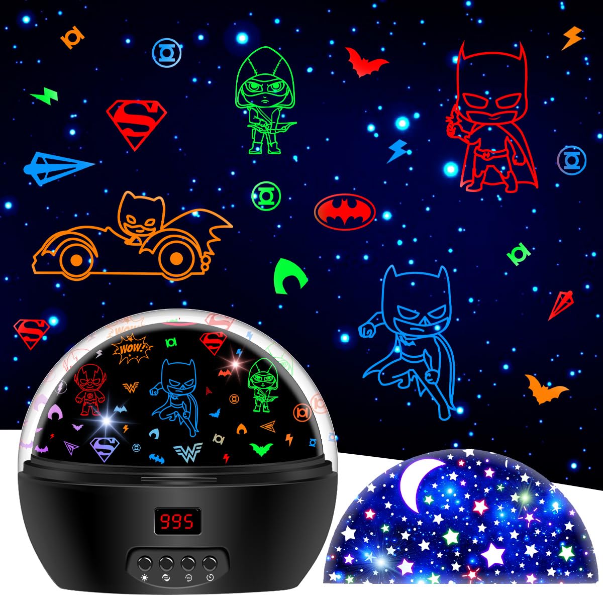 DCAUT Unicorn Projector Night Light for Kids Pink Star Projector for Girls Bedroom Decor, 360 Degree and 16 Colors Mode, Best To