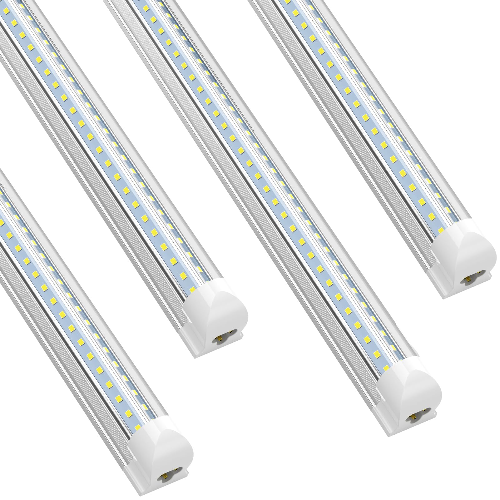 SHOPLED 2FT LED Shop Light, 20W 6000K 2500LM Cool White, Linkable T8 LED Light Fixtures, Clear Cover, 2FT LED Tube Lights for Ro