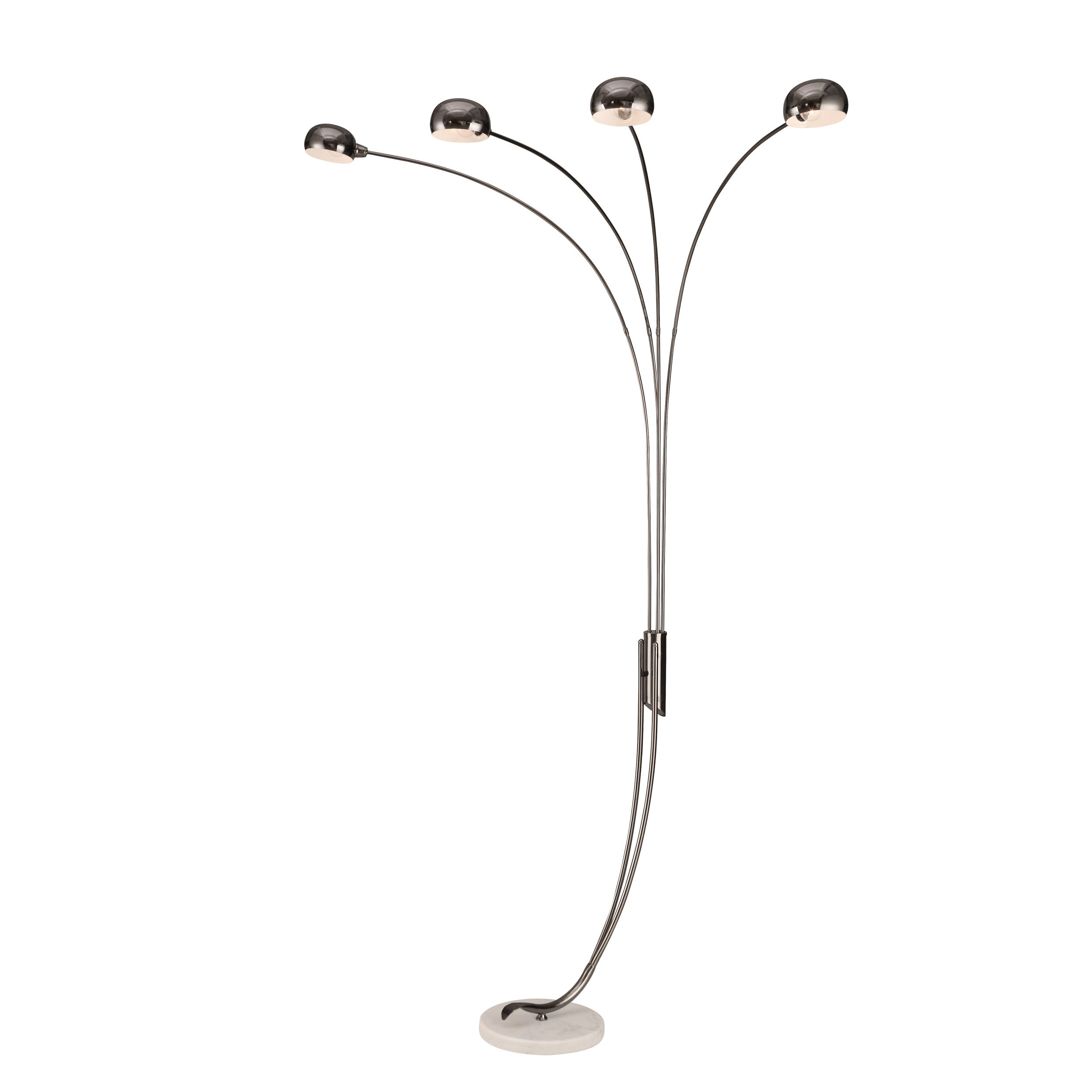 OK Lighting OK-9741C 88-Inch Height Metal Arch Lamp, 5.5&quot; x 43.25&quot; x 14.25&quot;, Chrome