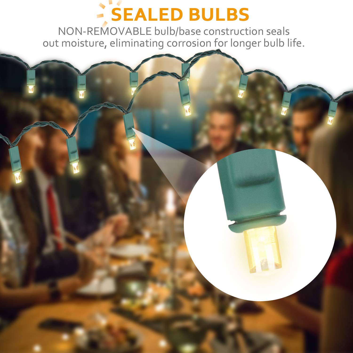 Aiddomm Christmas Lights Warm White 50 Counts  Christmas Lights Outdoor Warm White Commercial Grade Waterproof Ip65  25Ft 5Mm Outdoor Mini Led  Xmas For Tree