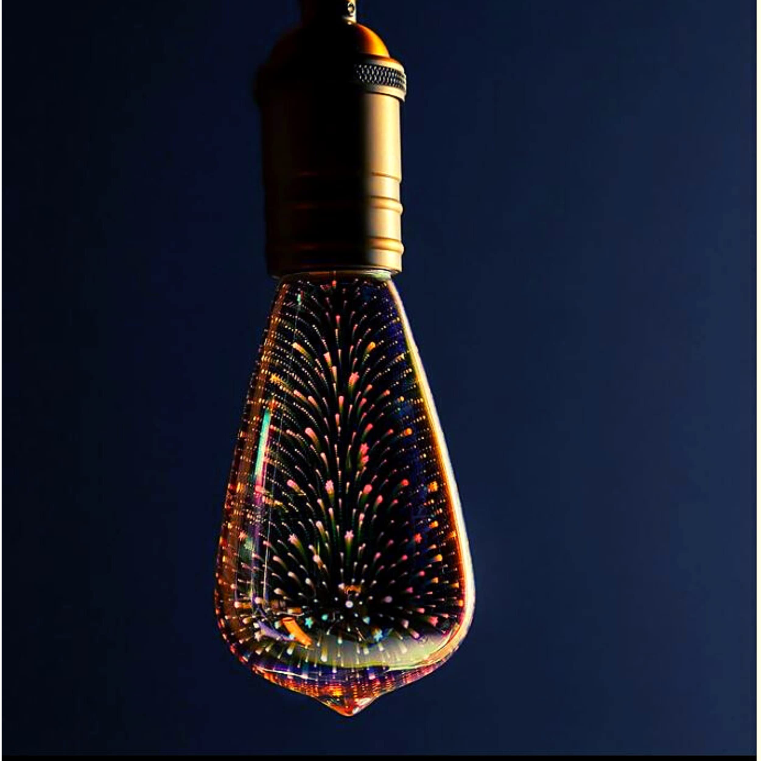 Feit Electric ST19 LED Light Bulb, 3D  , Multicolor, 1 Count, Plastic